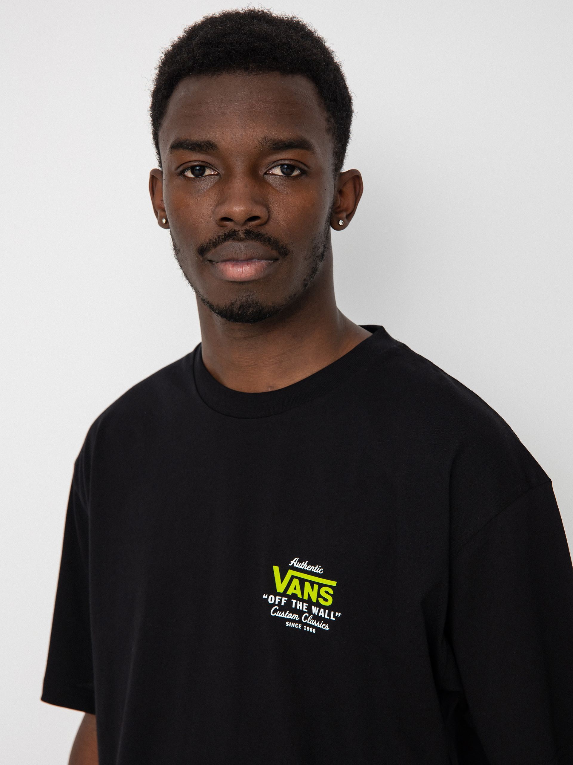 Vans Holder St Classic póló (black/lime green)