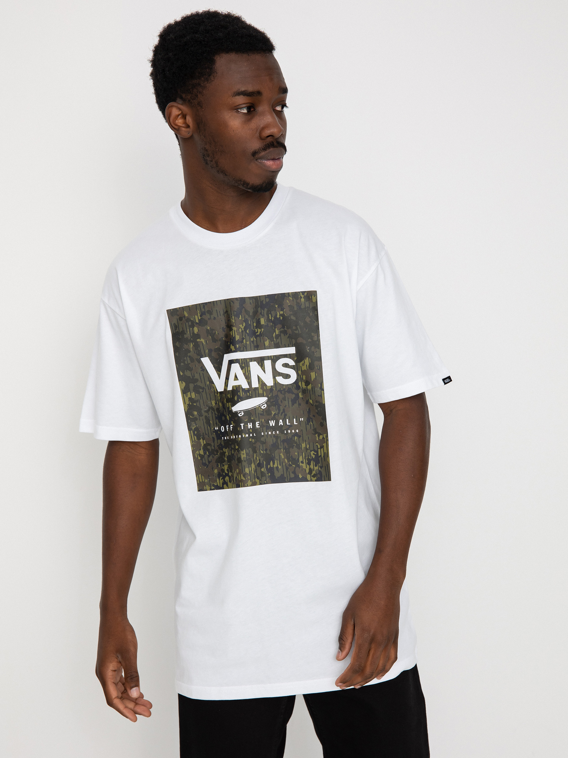 Vans Classic Print Box póló (white/loden green)