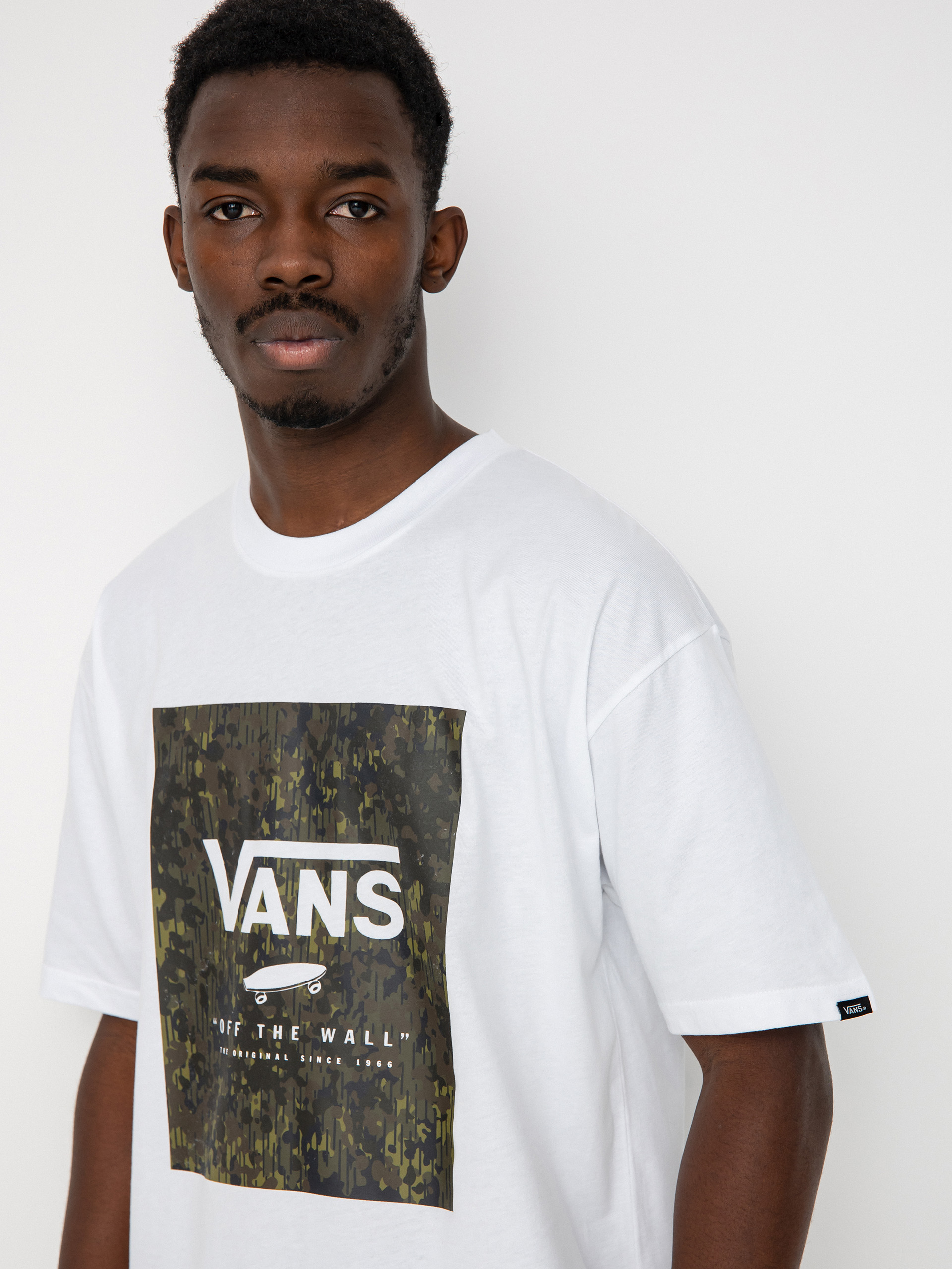 Vans Classic Print Box póló (white/loden green)
