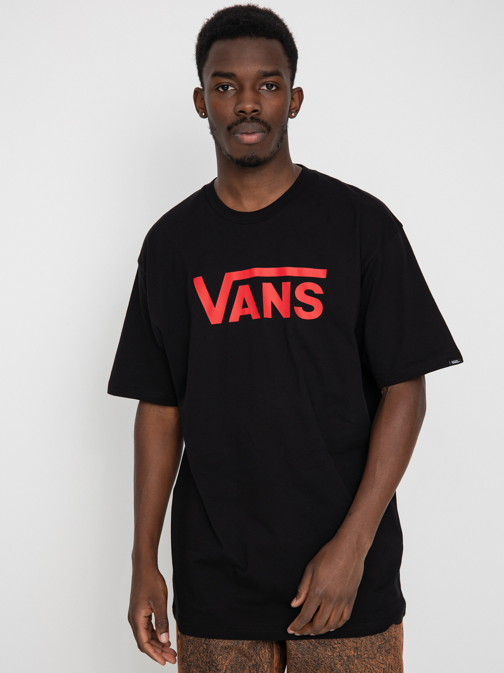 Vans Classic póló (black/reinvent red)