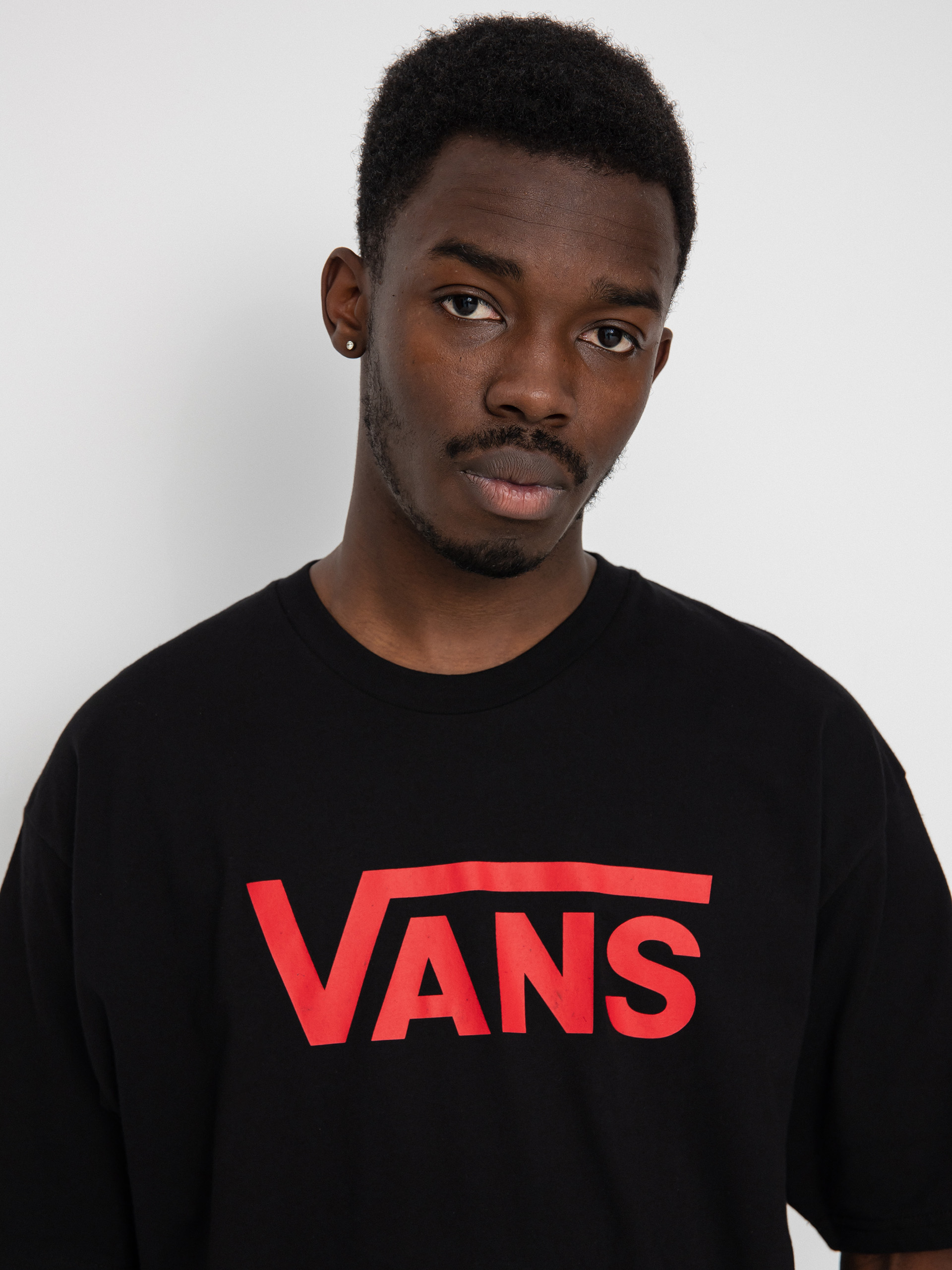 Vans Classic póló (black/reinvent red)
