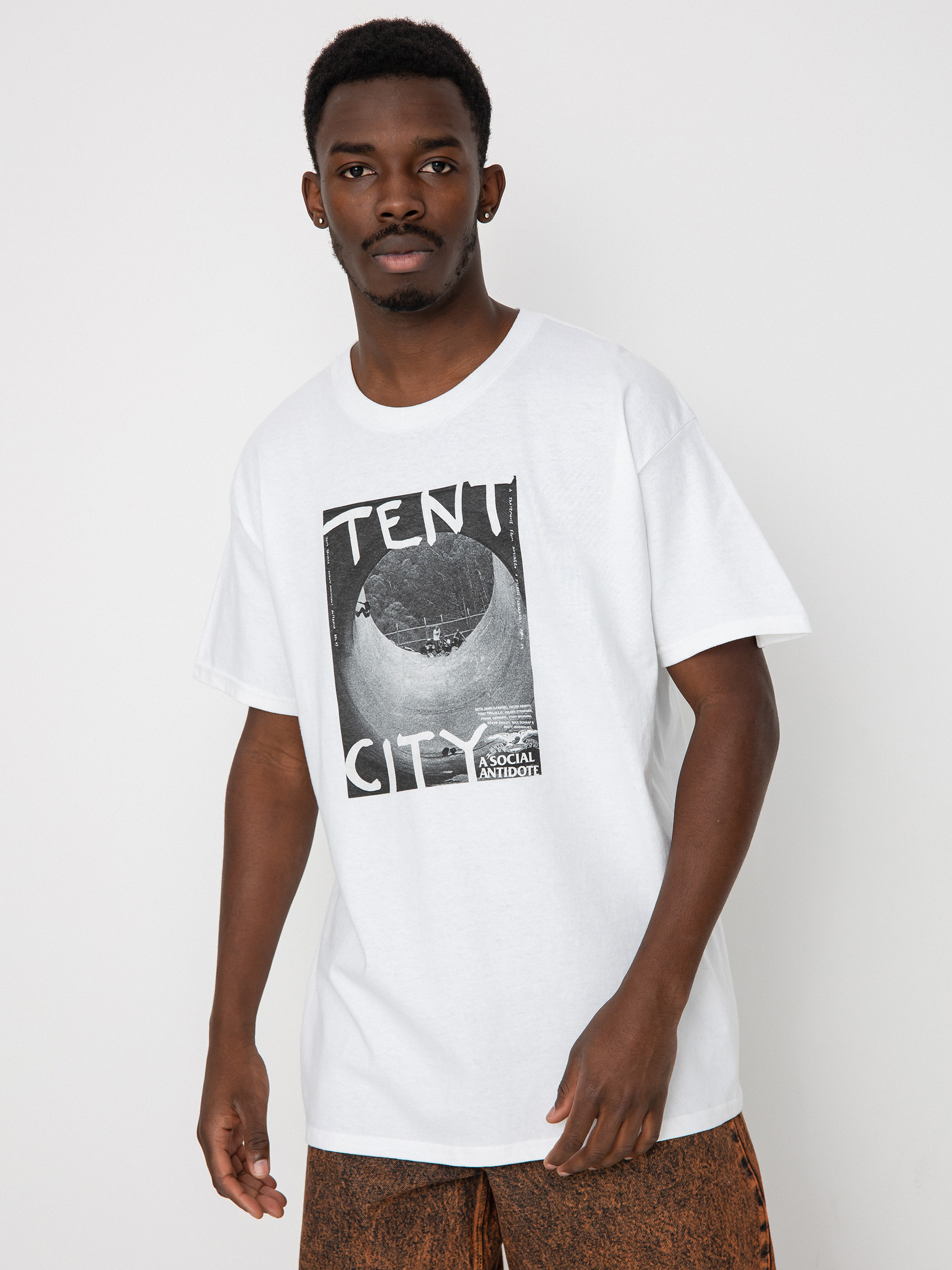 Antihero Tent City póló (white w/photo print)