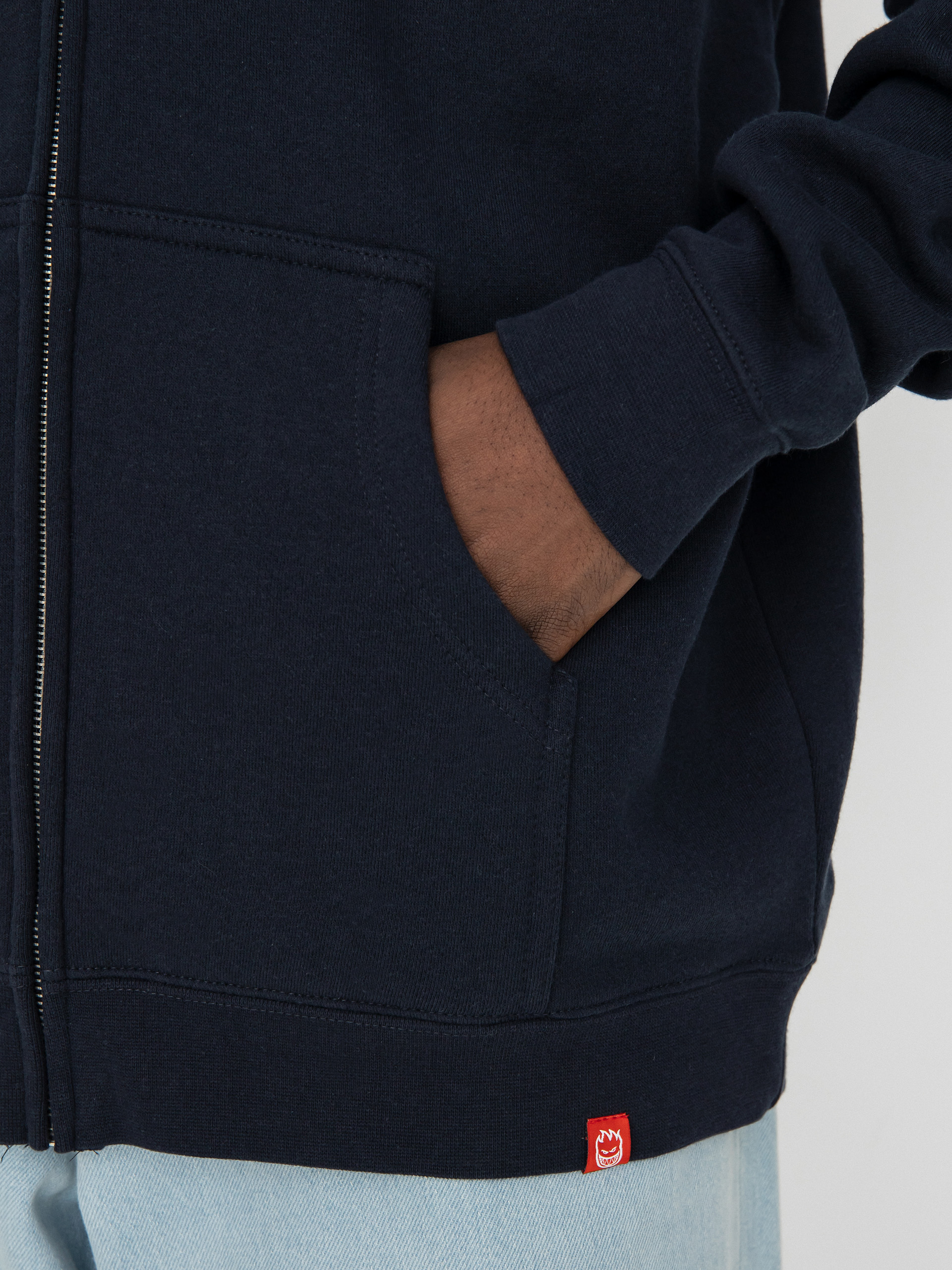 Spitfire Classic 87 Swirl ZHD Kapucnis pulóver (navy w/gold prints)