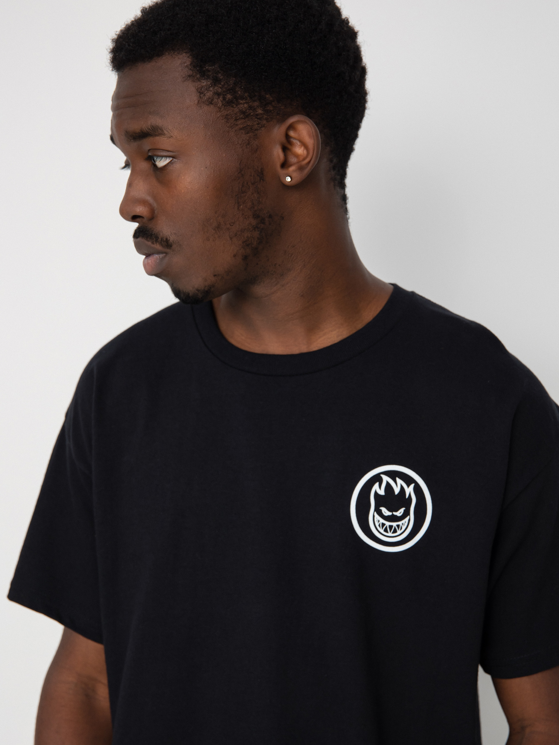 Spitfire Classic Swirl póló (black w/white prints)