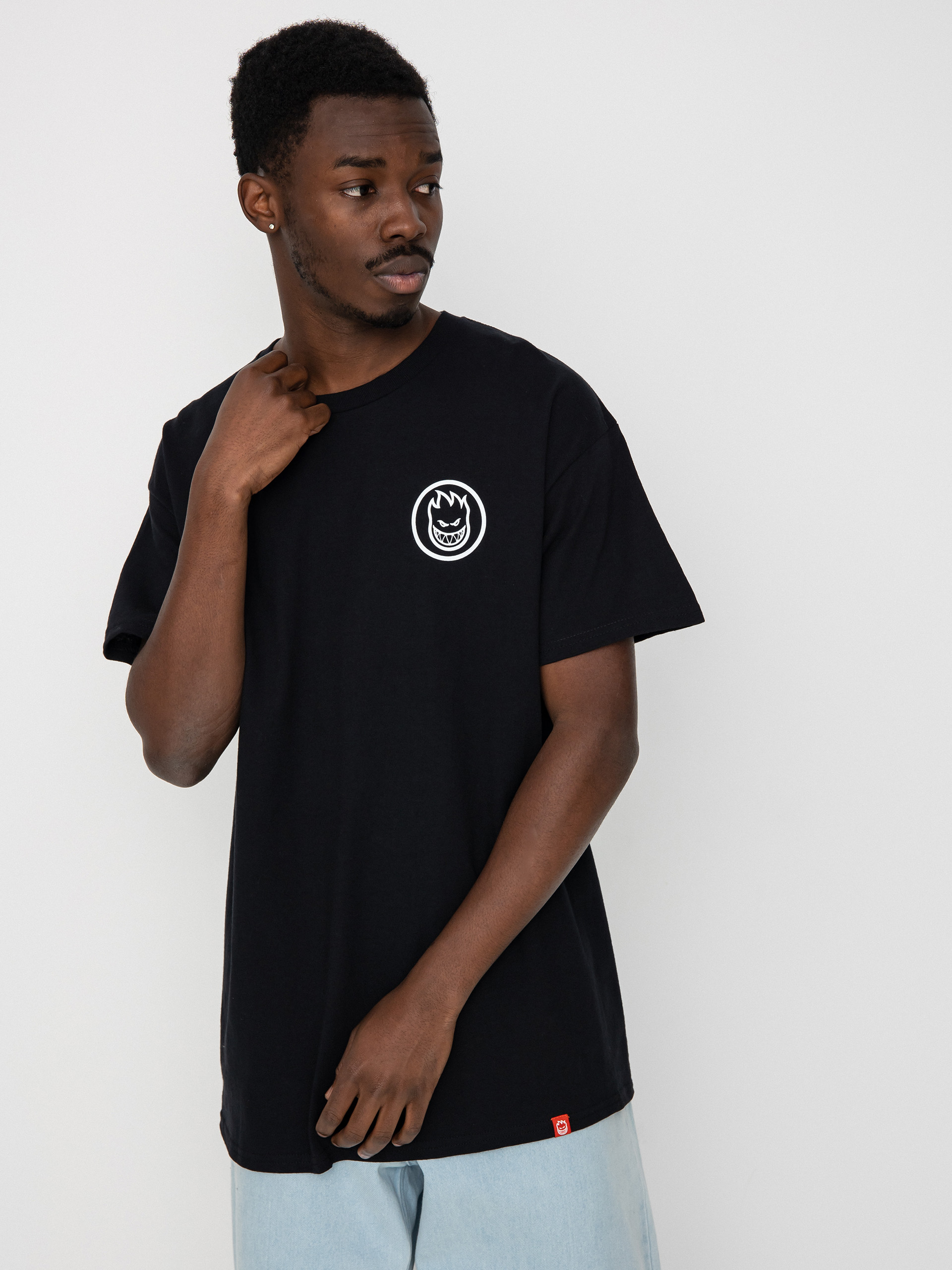 Spitfire Classic Swirl póló (black w/white prints)