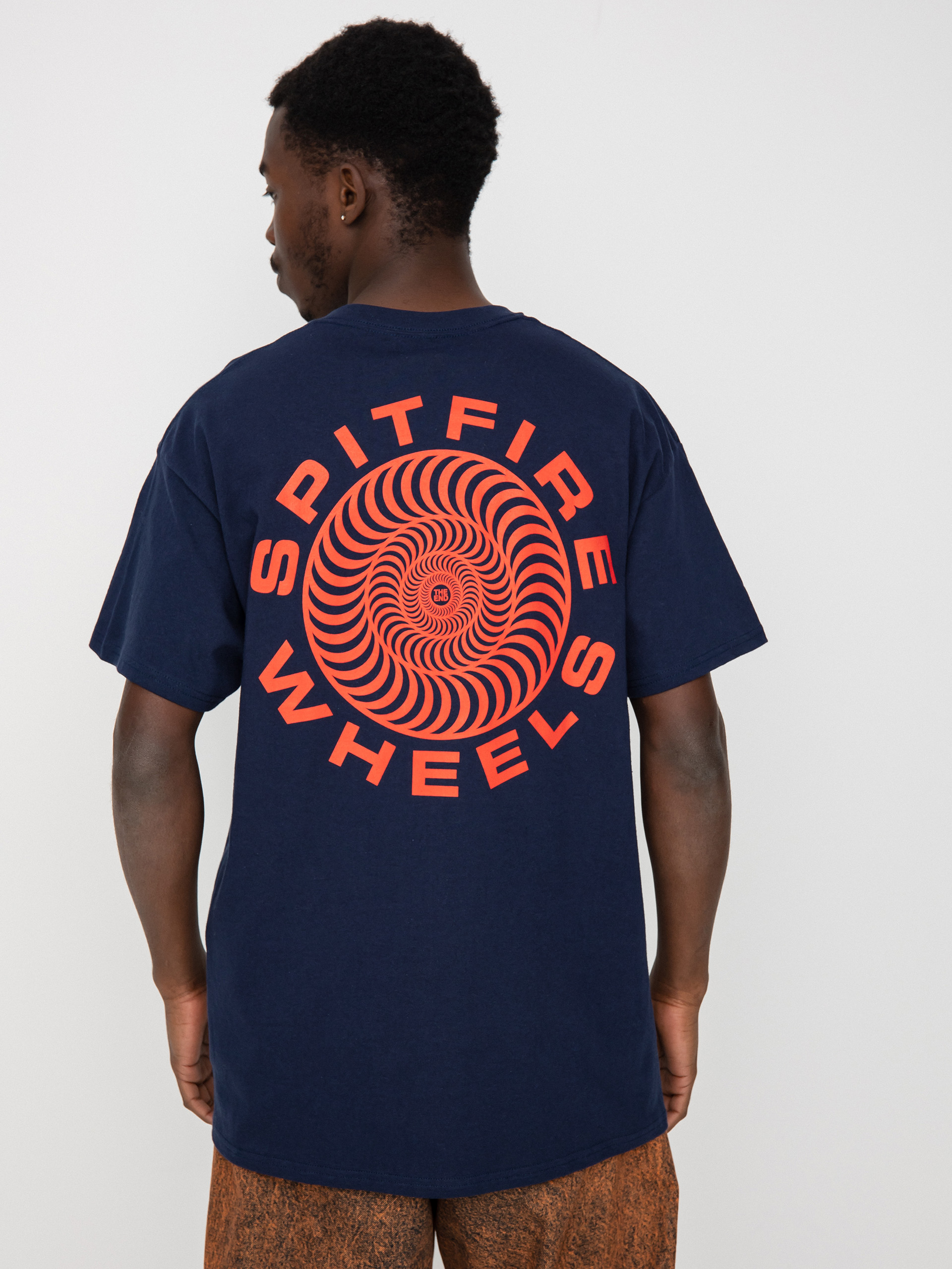 Spitfire Classic 87 Swirl póló (navy w/red prints)