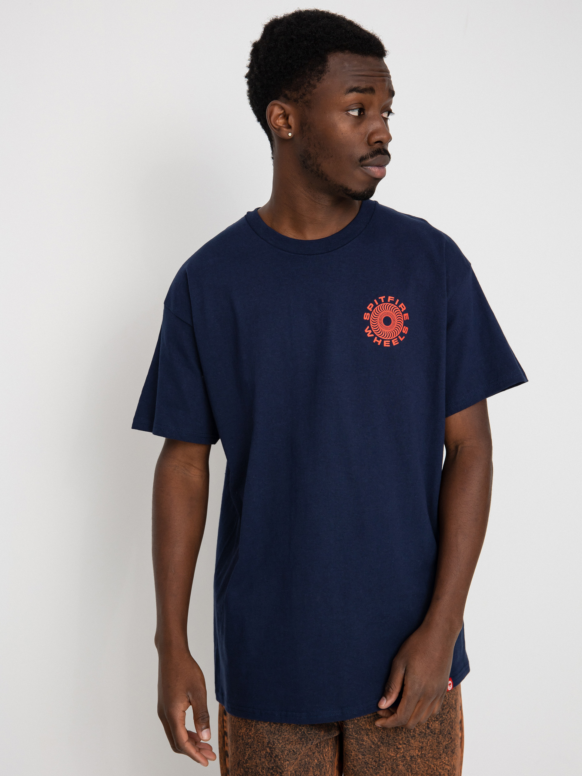 Spitfire Classic 87 Swirl póló (navy w/red prints)