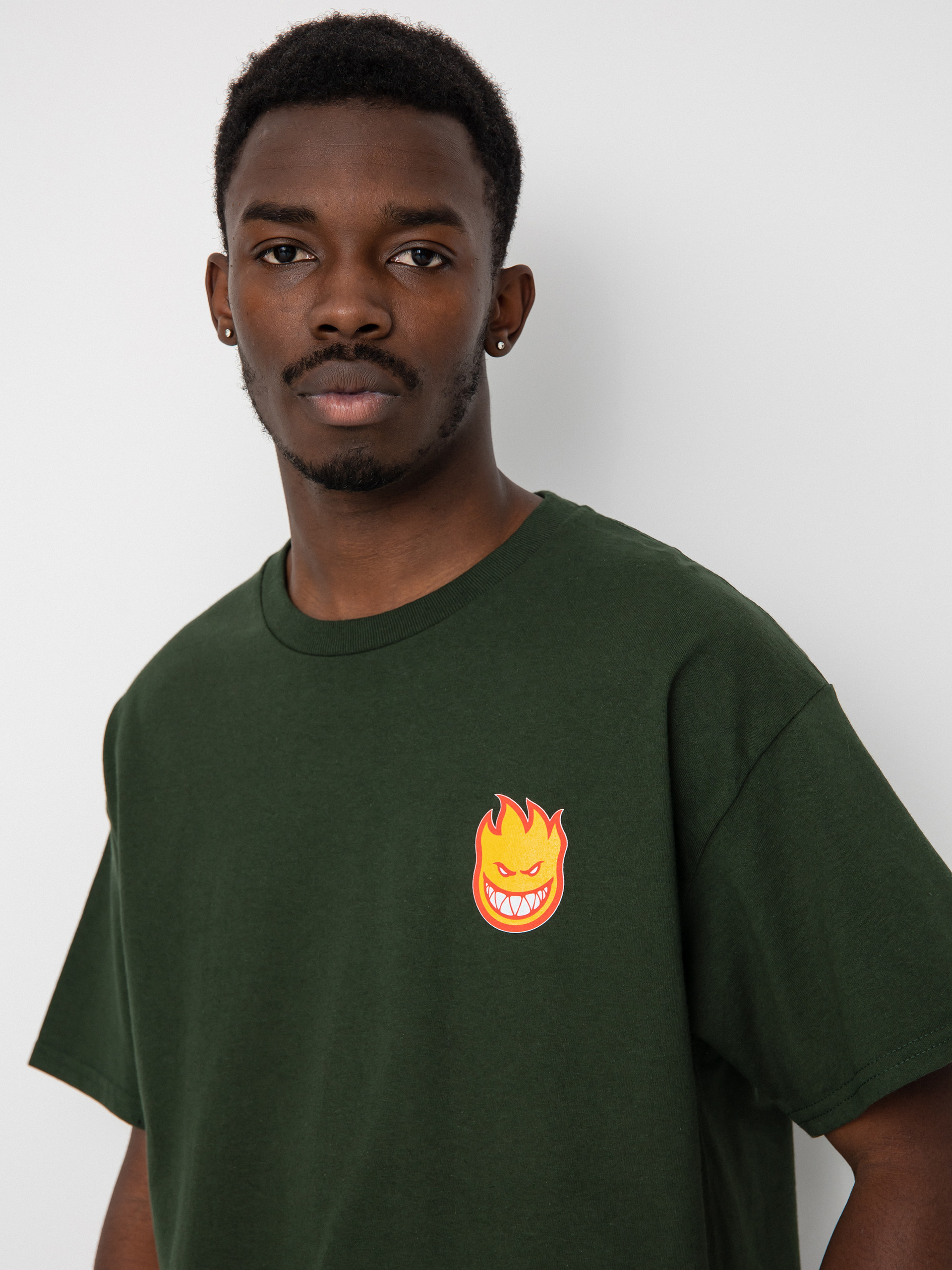 Spitfire Lil Bighead Fill póló (forest green w/gold & red print)