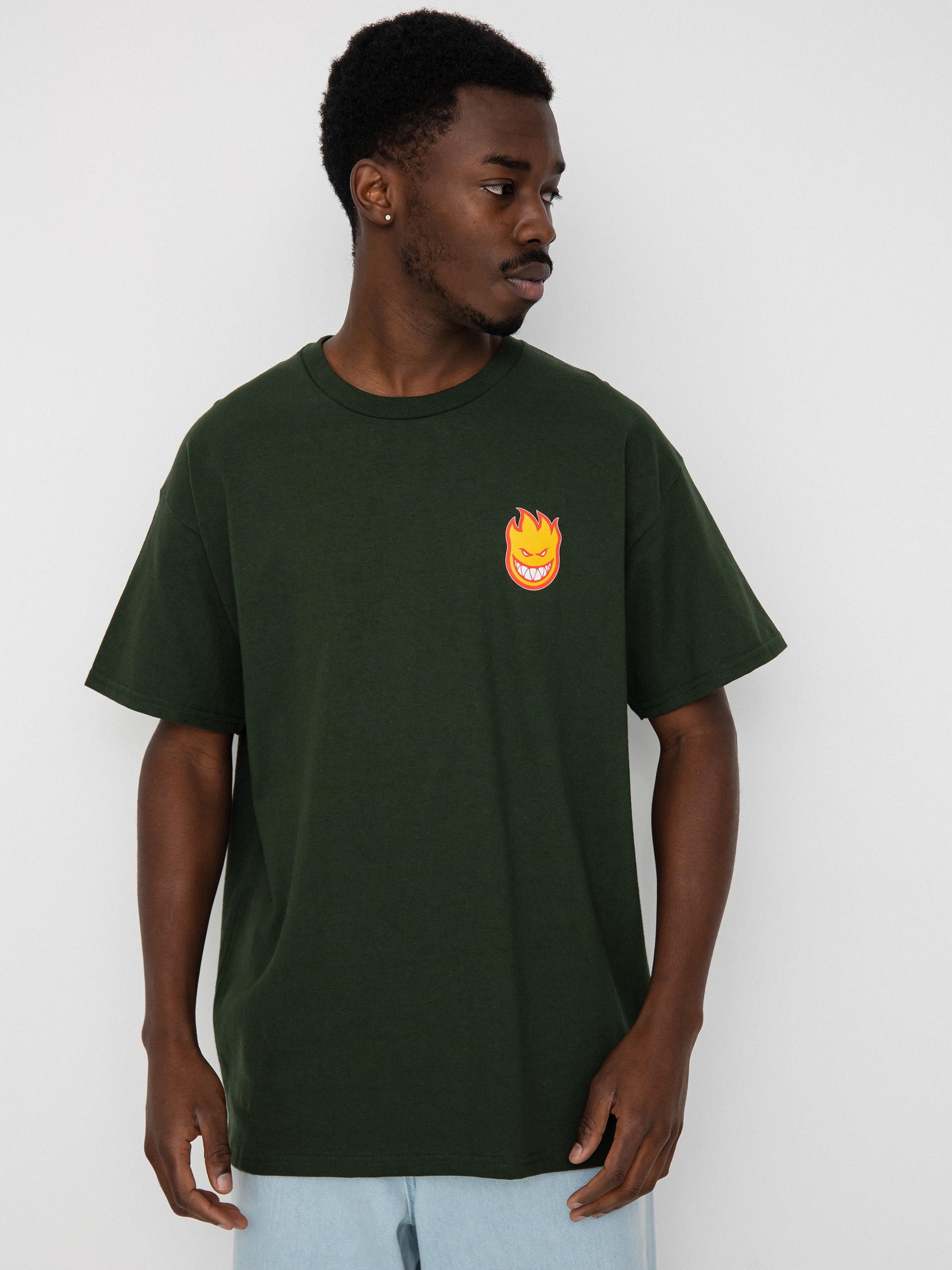 Spitfire Lil Bighead Fill póló (forest green w/gold & red print)