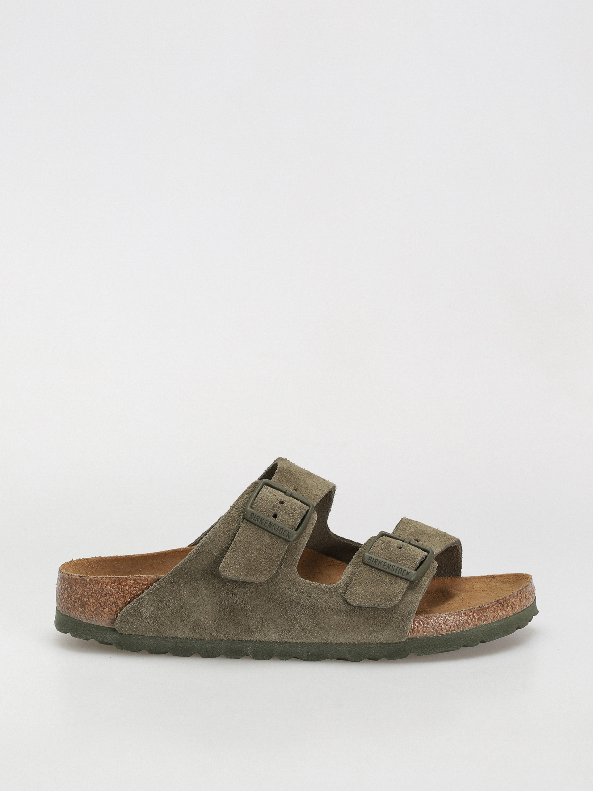 Birkenstock Arizona Suede Leather Narrow Flip-flop papucsok Wmn (thyme)