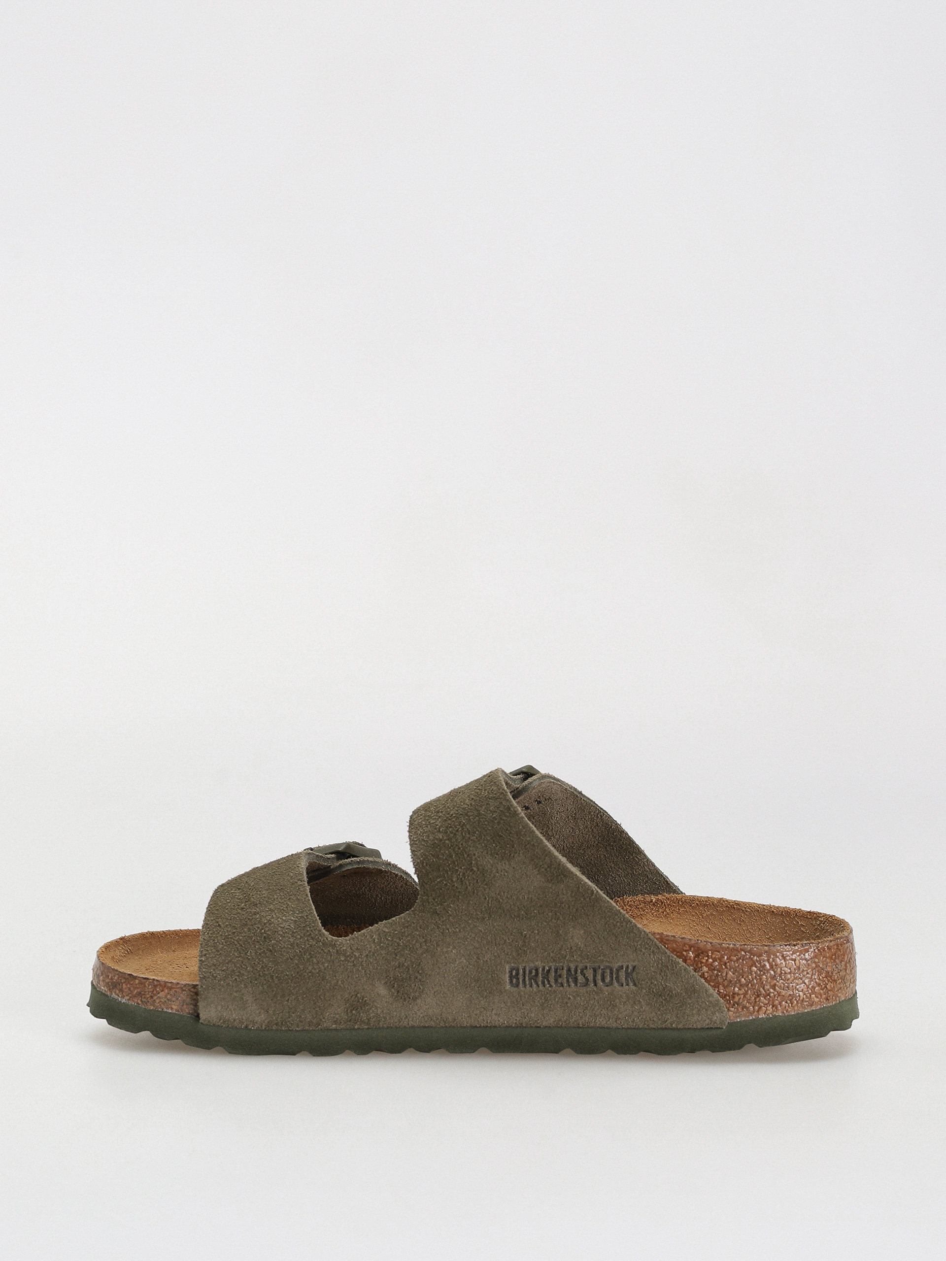 Birkenstock Arizona Suede Leather Narrow Flip-flop papucsok Wmn (thyme)