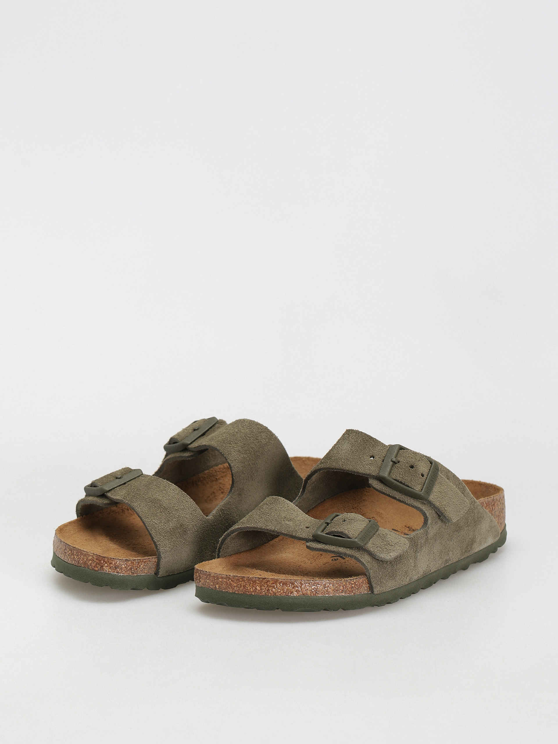 Birkenstock Arizona Suede Leather Narrow Flip-flop papucsok Wmn (thyme)
