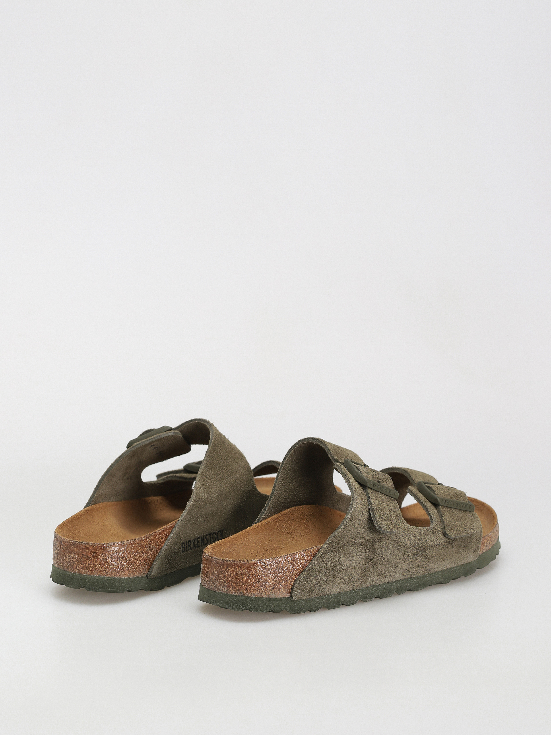 Birkenstock Arizona Suede Leather Narrow Flip-flop papucsok Wmn (thyme)