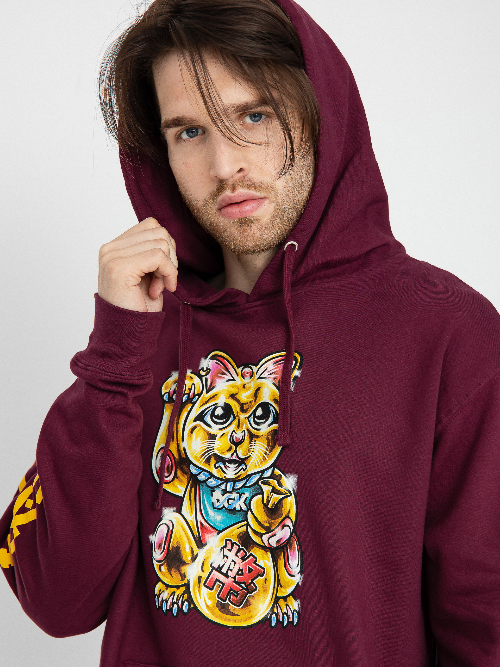 DGK Golden Cat HD Kapucnis pulóver (burgundy)