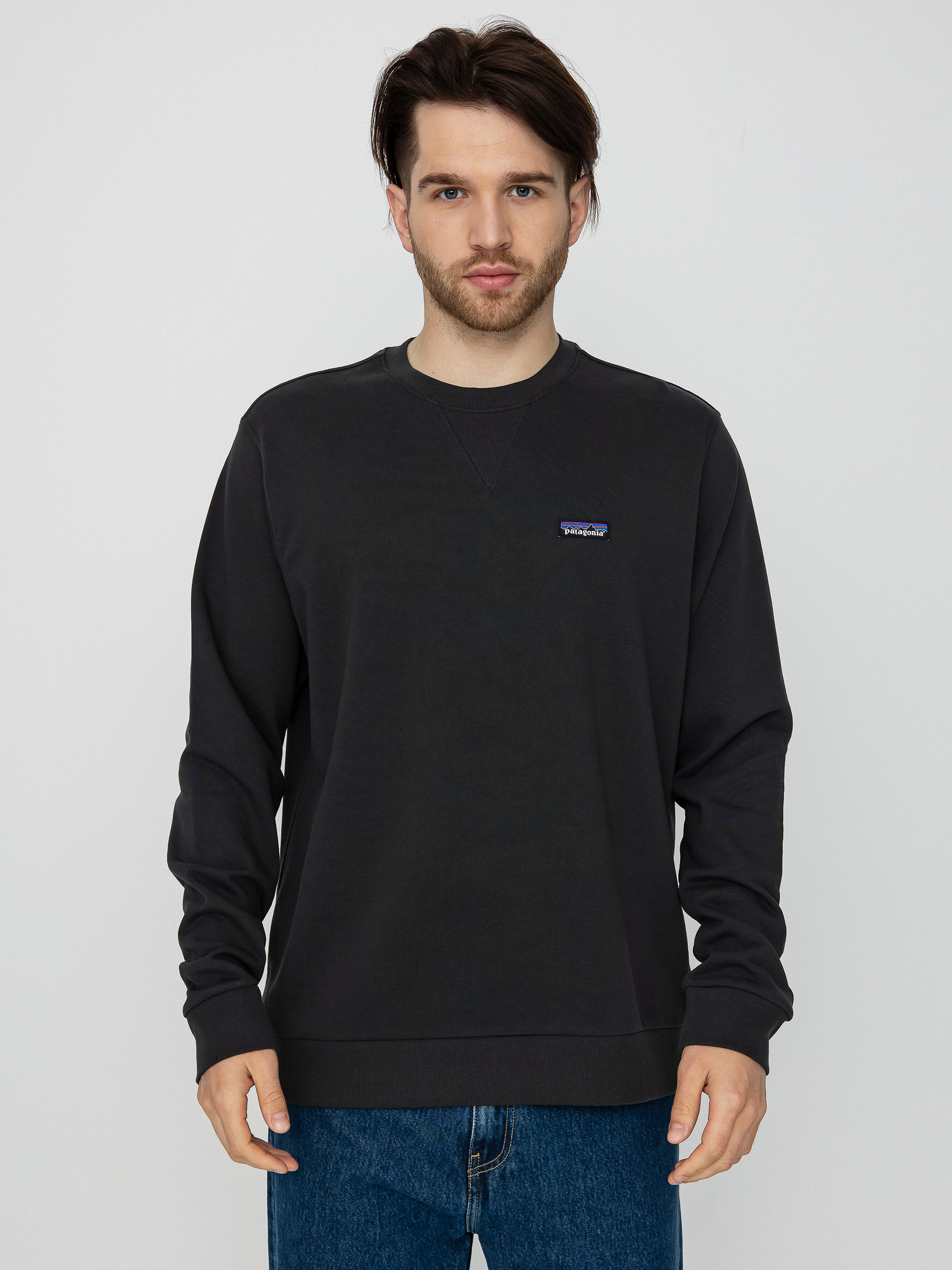 Patagonia Regenerative Organic Certified Cotton Crewneck Pulóver (ink black)