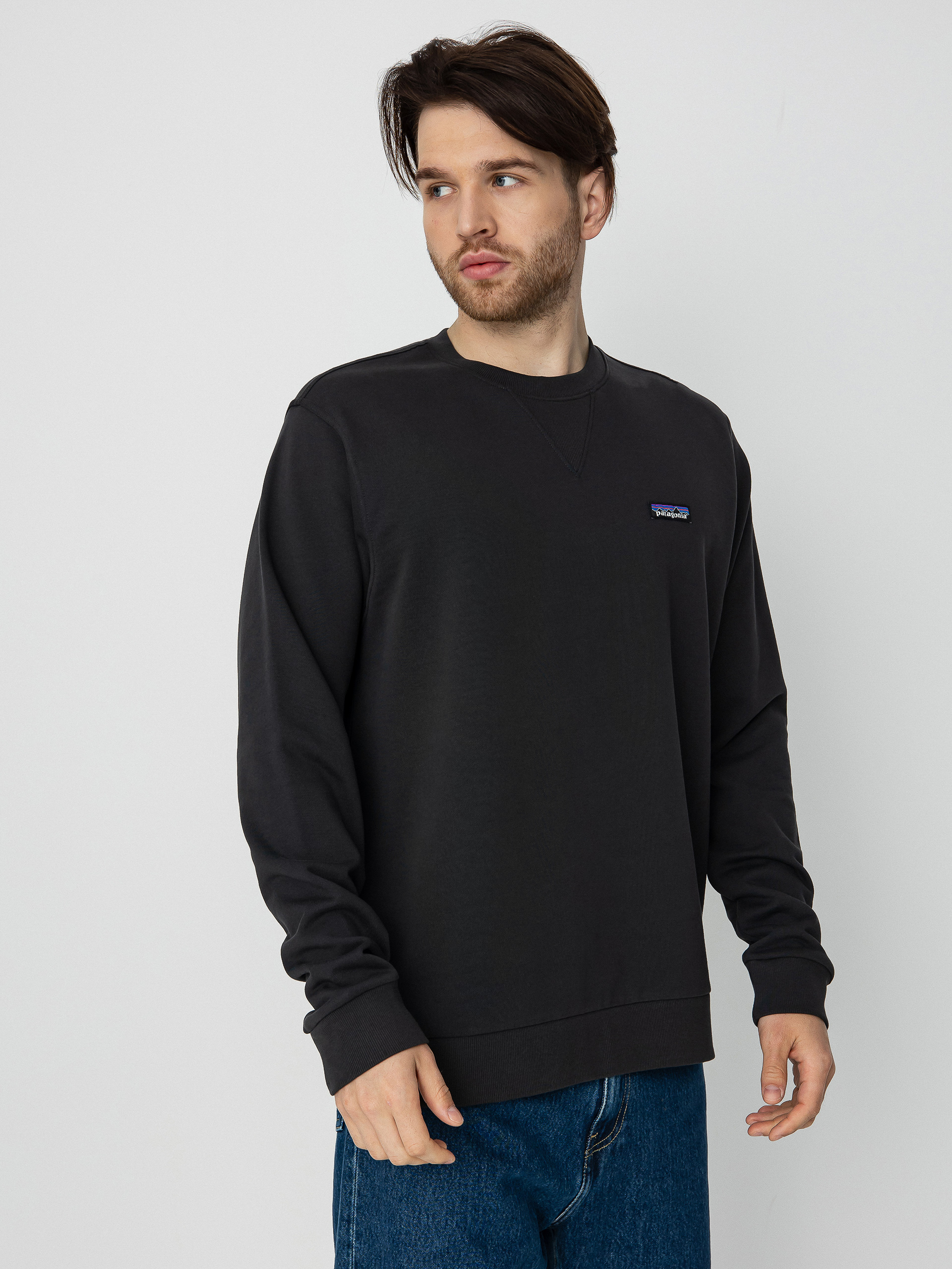 Patagonia Regenerative Organic Certified Cotton Crewneck Pulóver (ink black)