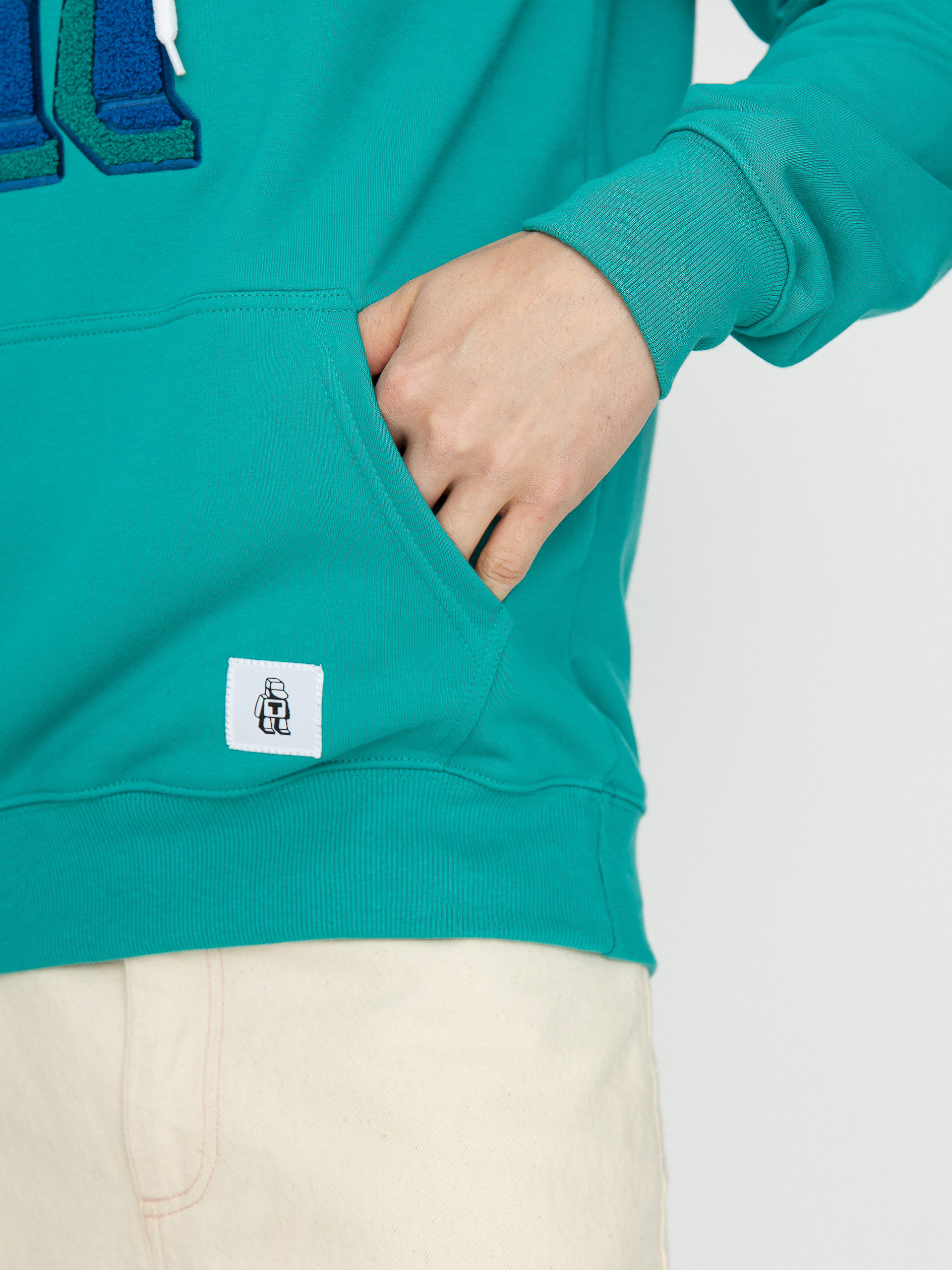 Tabasko Logo Chanille HD Kapucnis pulóver (turquoise)