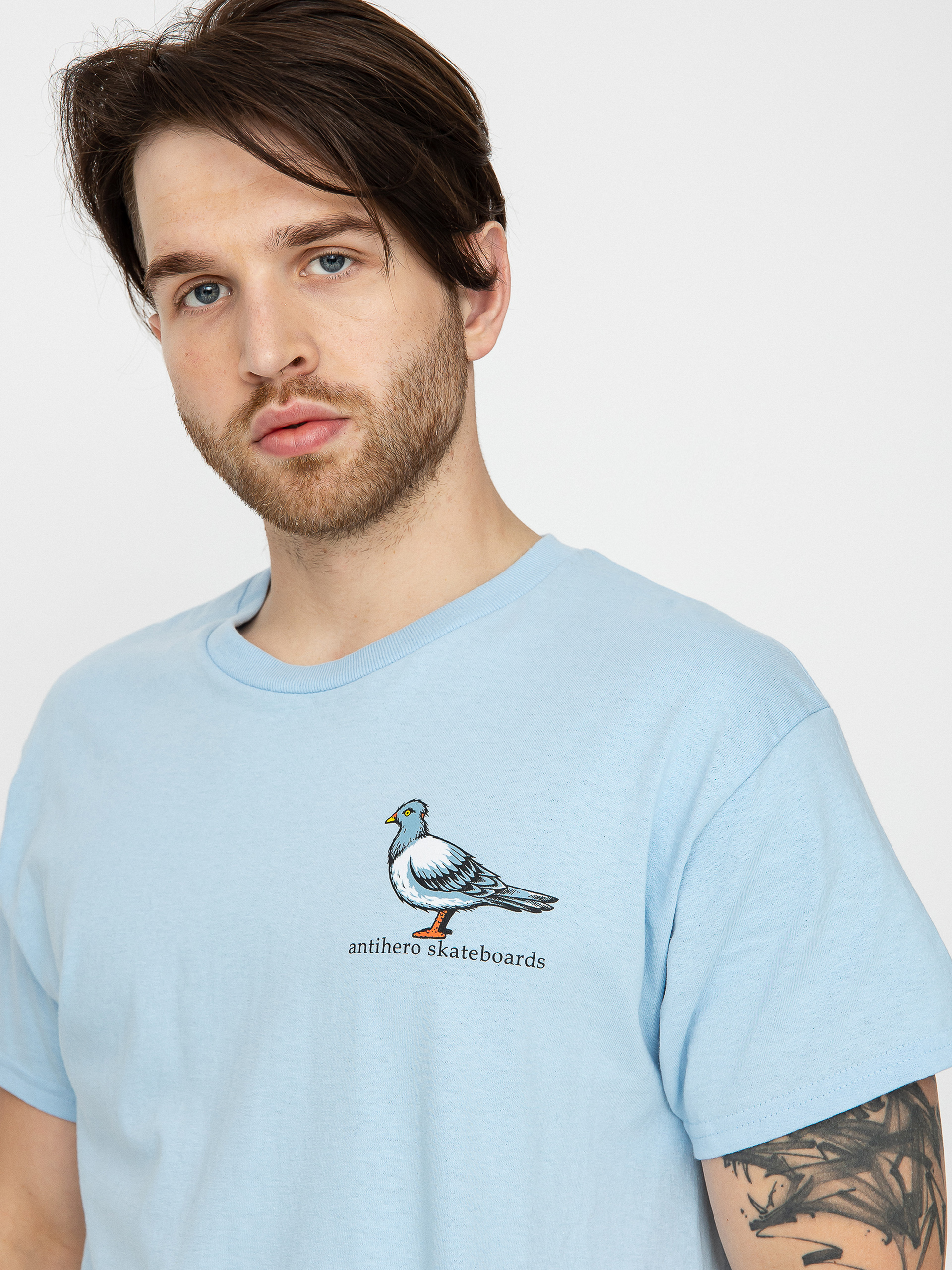 Antihero Lil Pigeon póló (light blue w/multi color print)