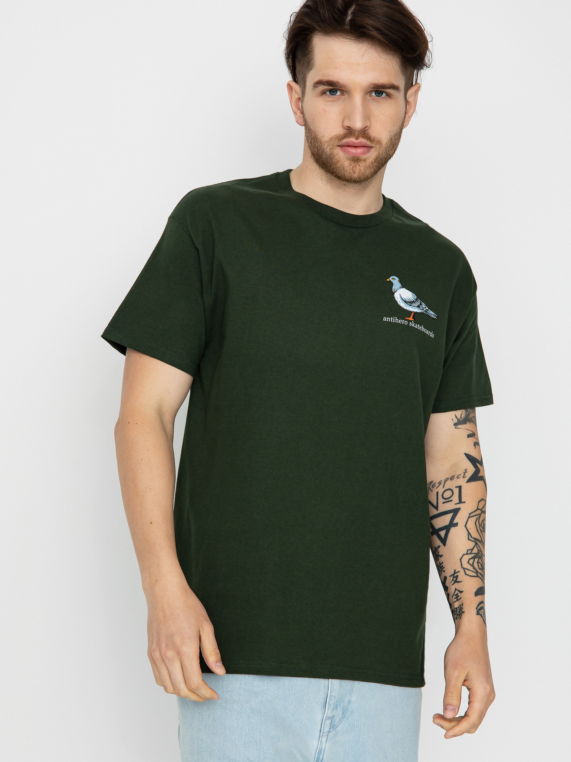 Antihero Lil Pigeon póló (forest green w/multi color print)