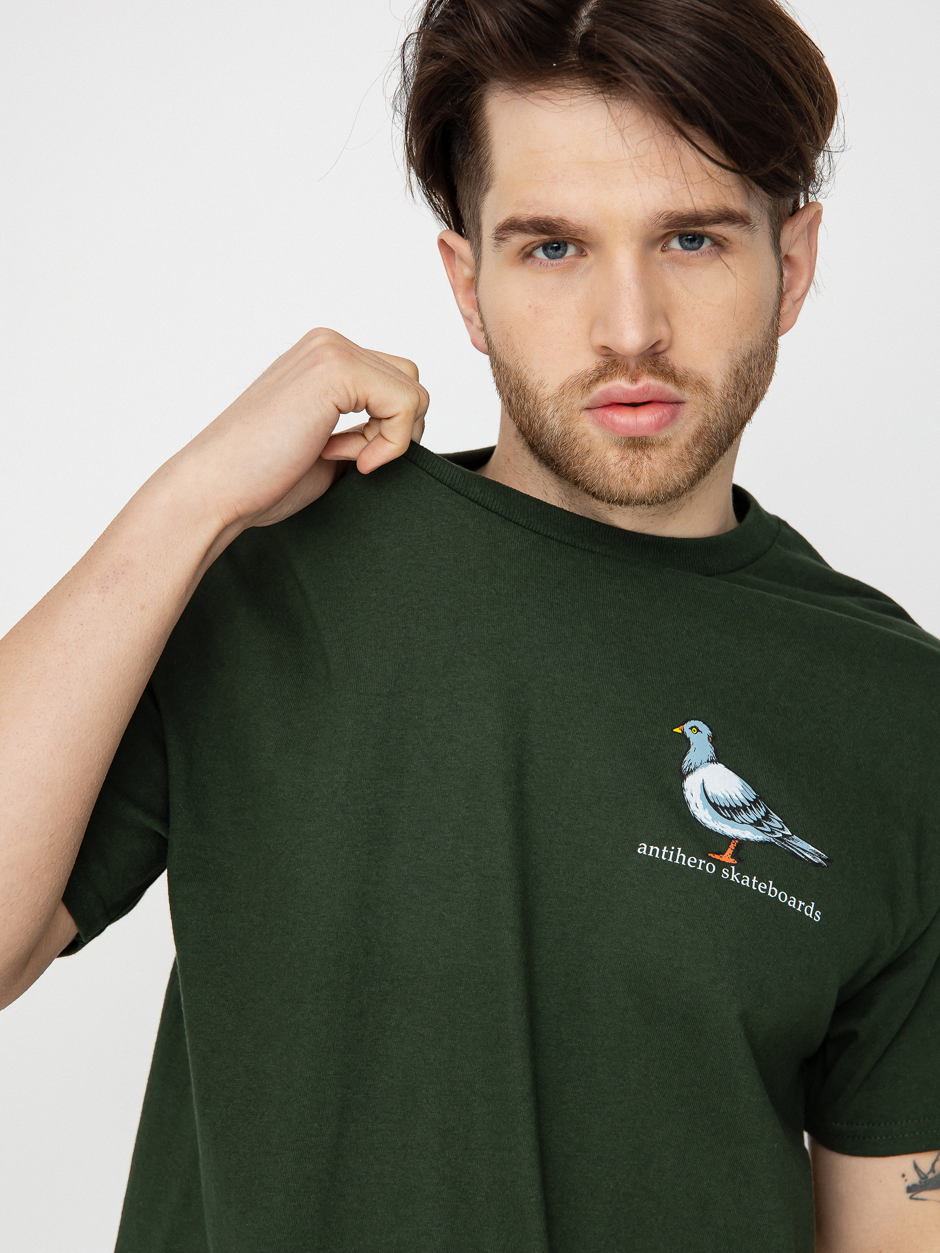 Antihero Lil Pigeon póló (forest green w/multi color print)