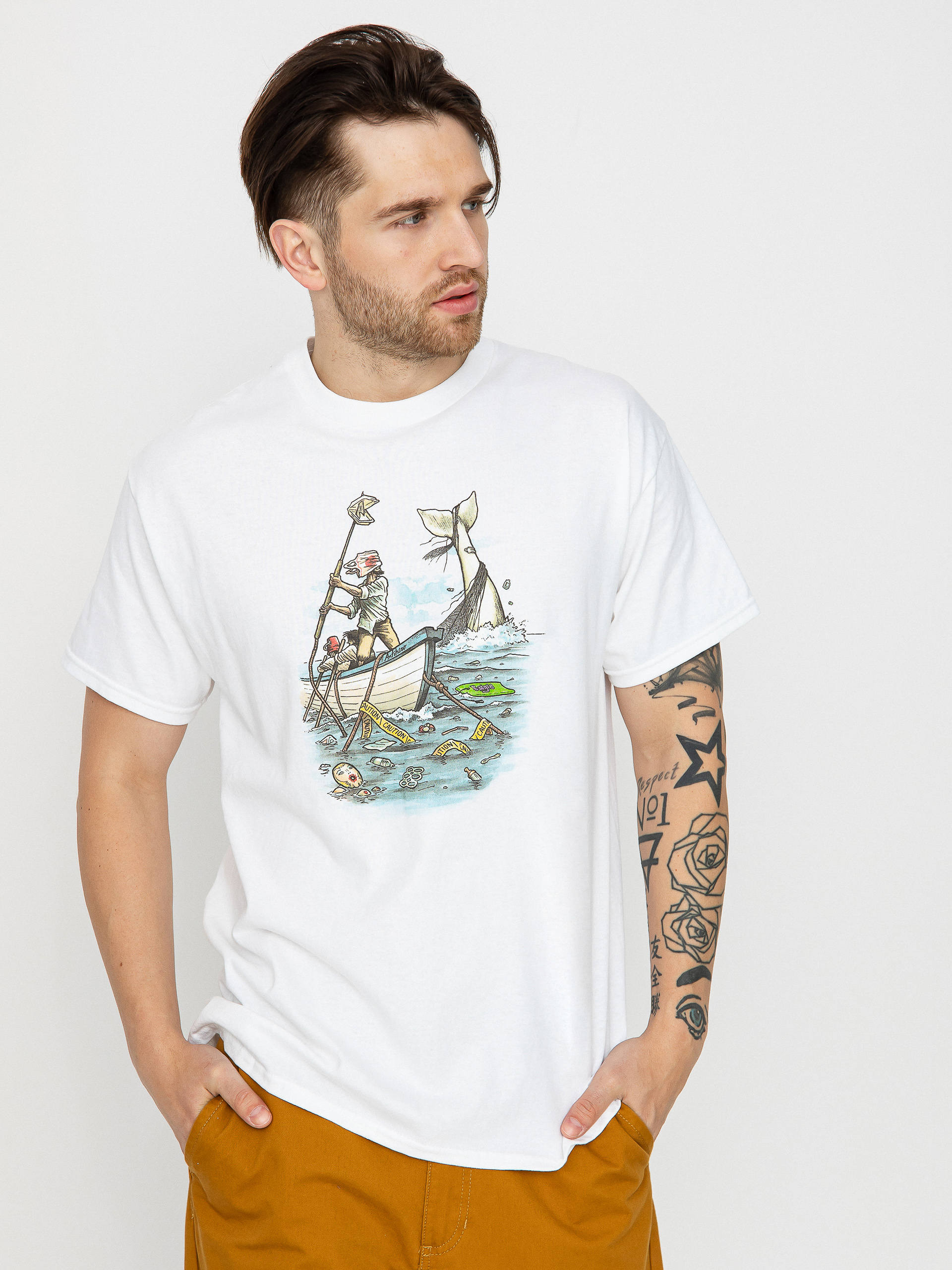 Antihero Plastics póló (white w/multi color print)