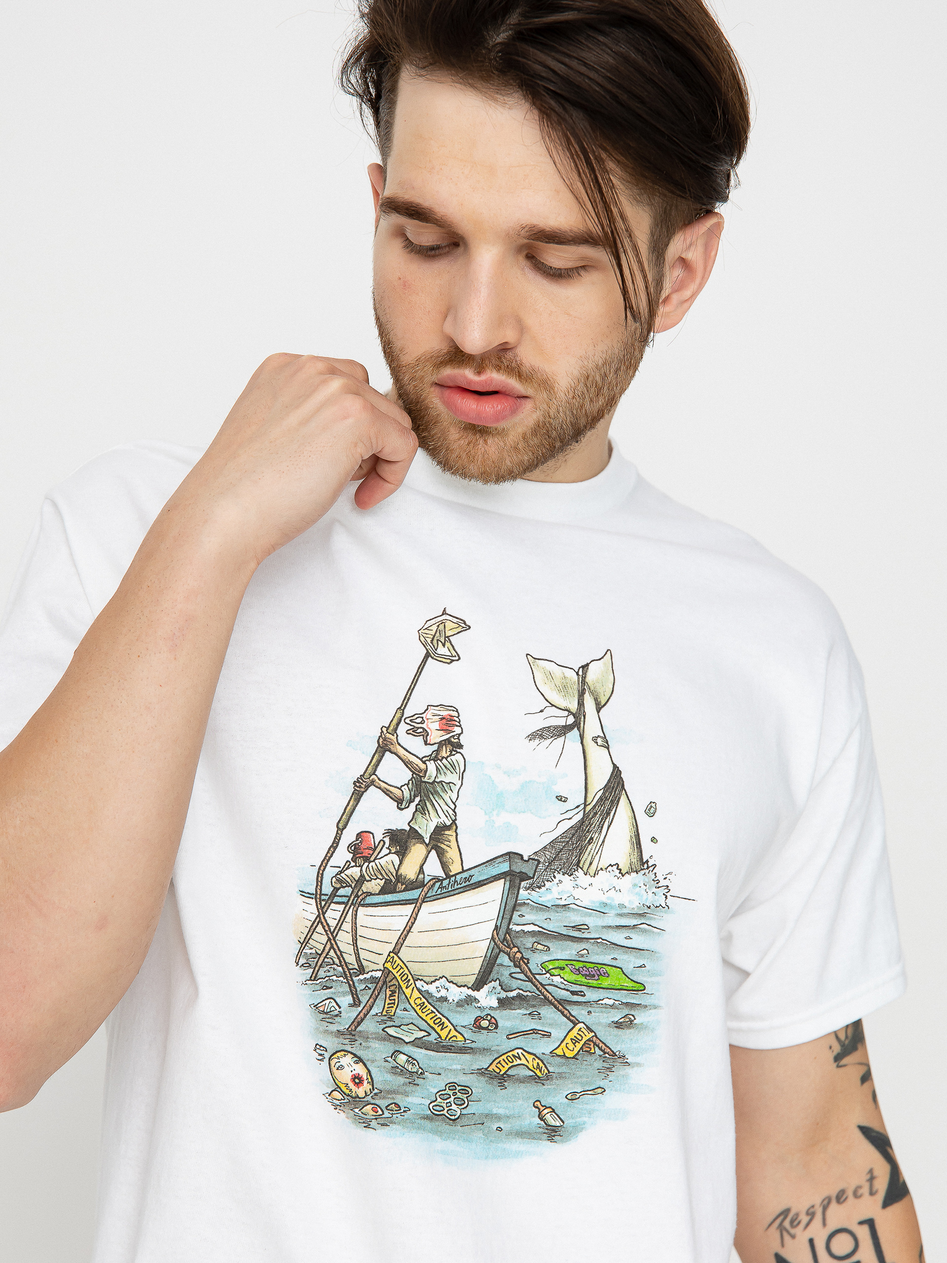 Antihero Plastics póló (white w/multi color print)