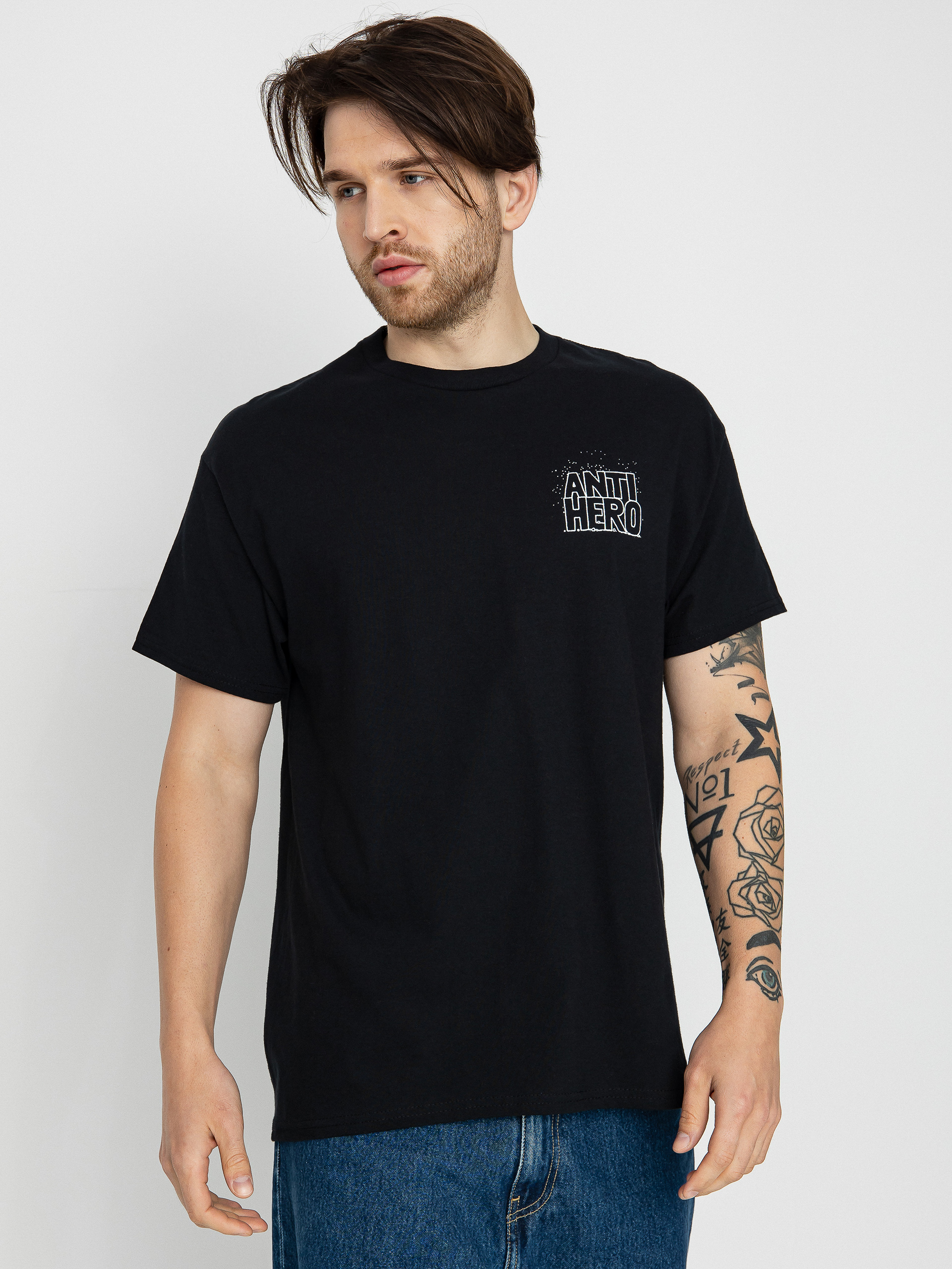 Antihero Space Junk póló (black w/multi color print)
