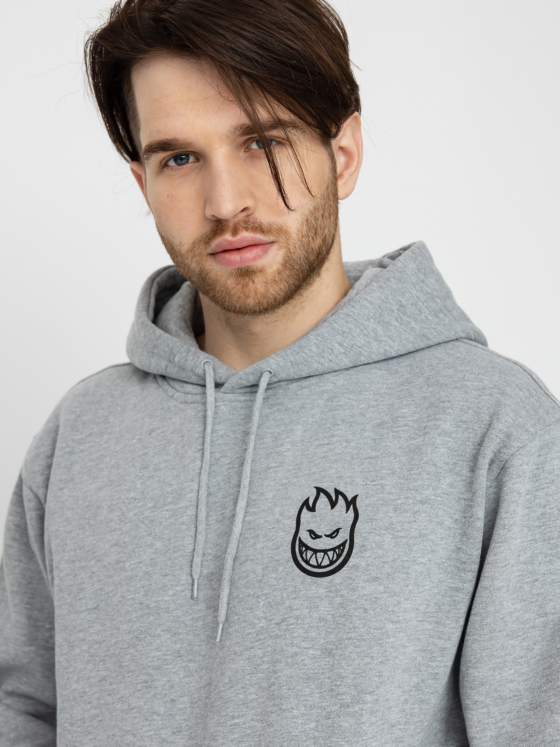 Spitfire Classic Vortex HD Kapucnis pulóver (heather grey w/black print)