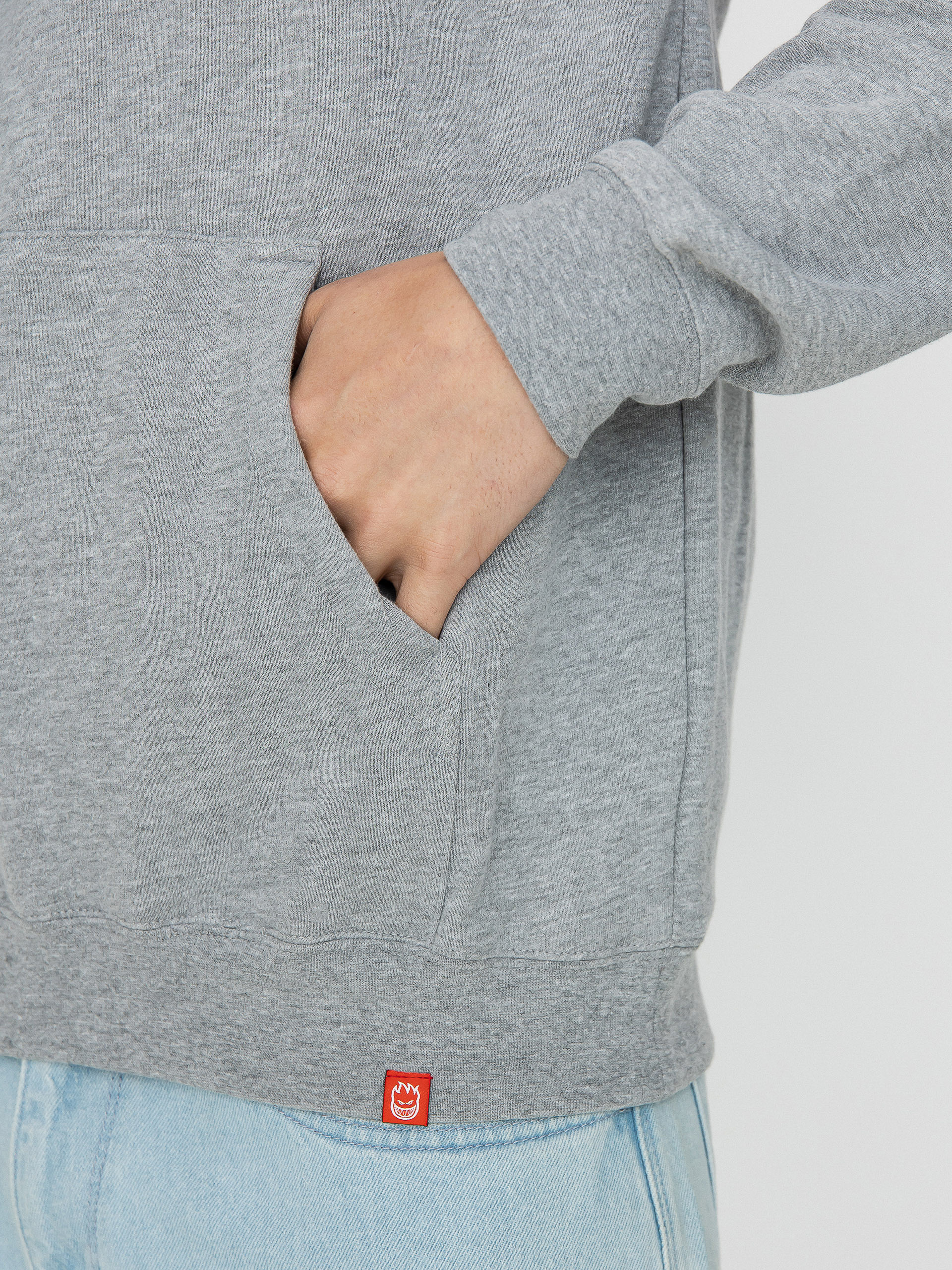 Spitfire Classic Vortex HD Kapucnis pulóver (heather grey w/black print)