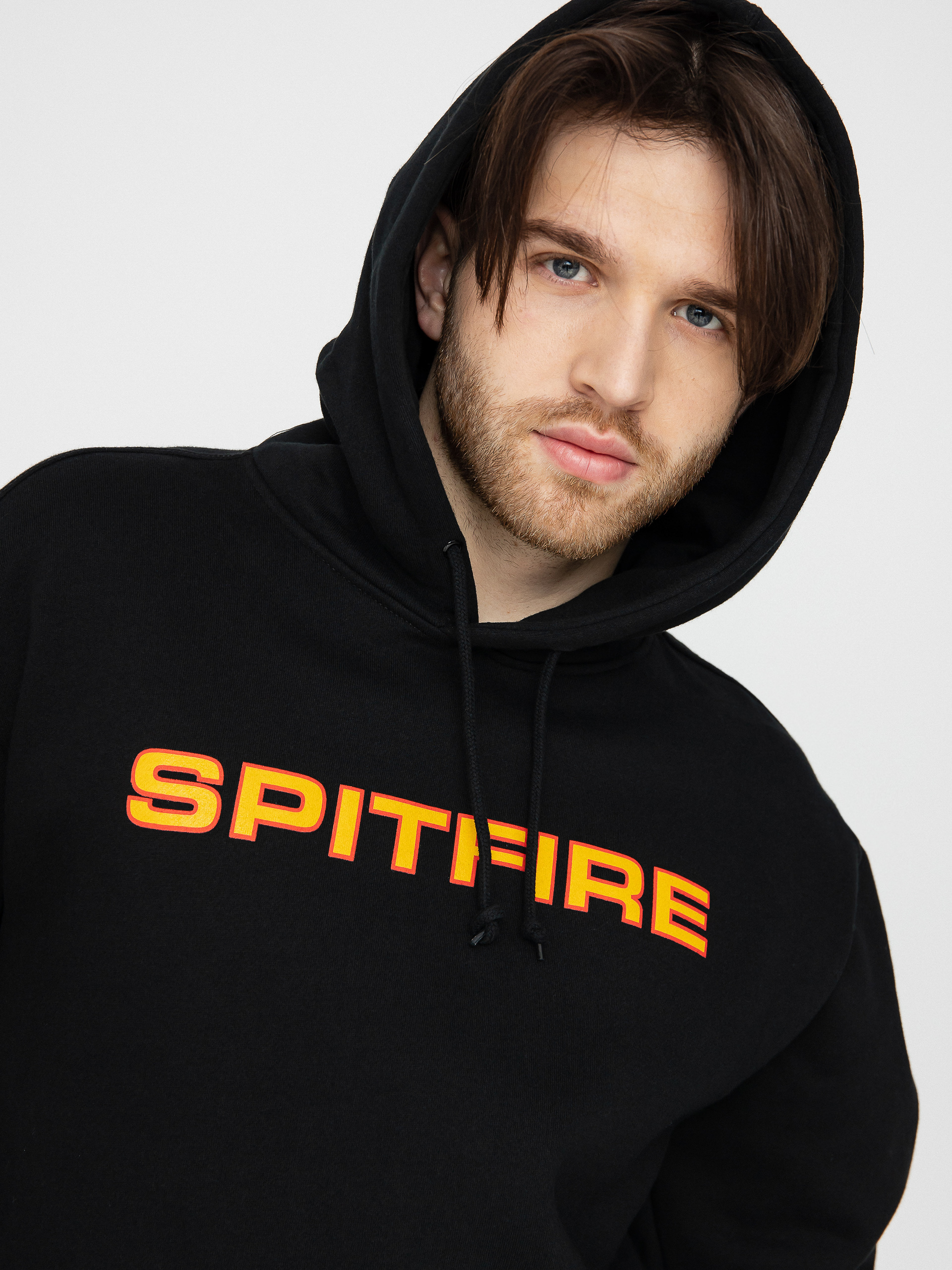 Spitfire Classic 87 HD Kapucnis pulóver (black w/gold & red print)