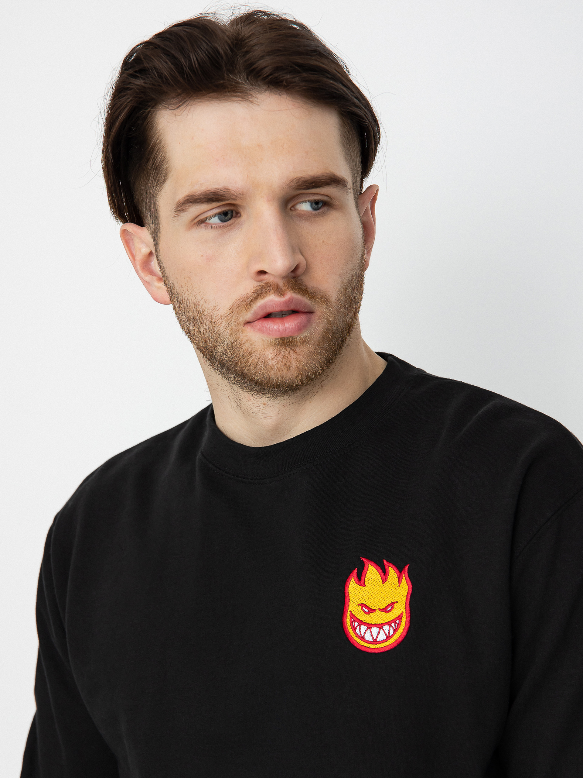 Spitfire Lil Bighead Fill Pulóver (black w/red/gold/white embroidery)