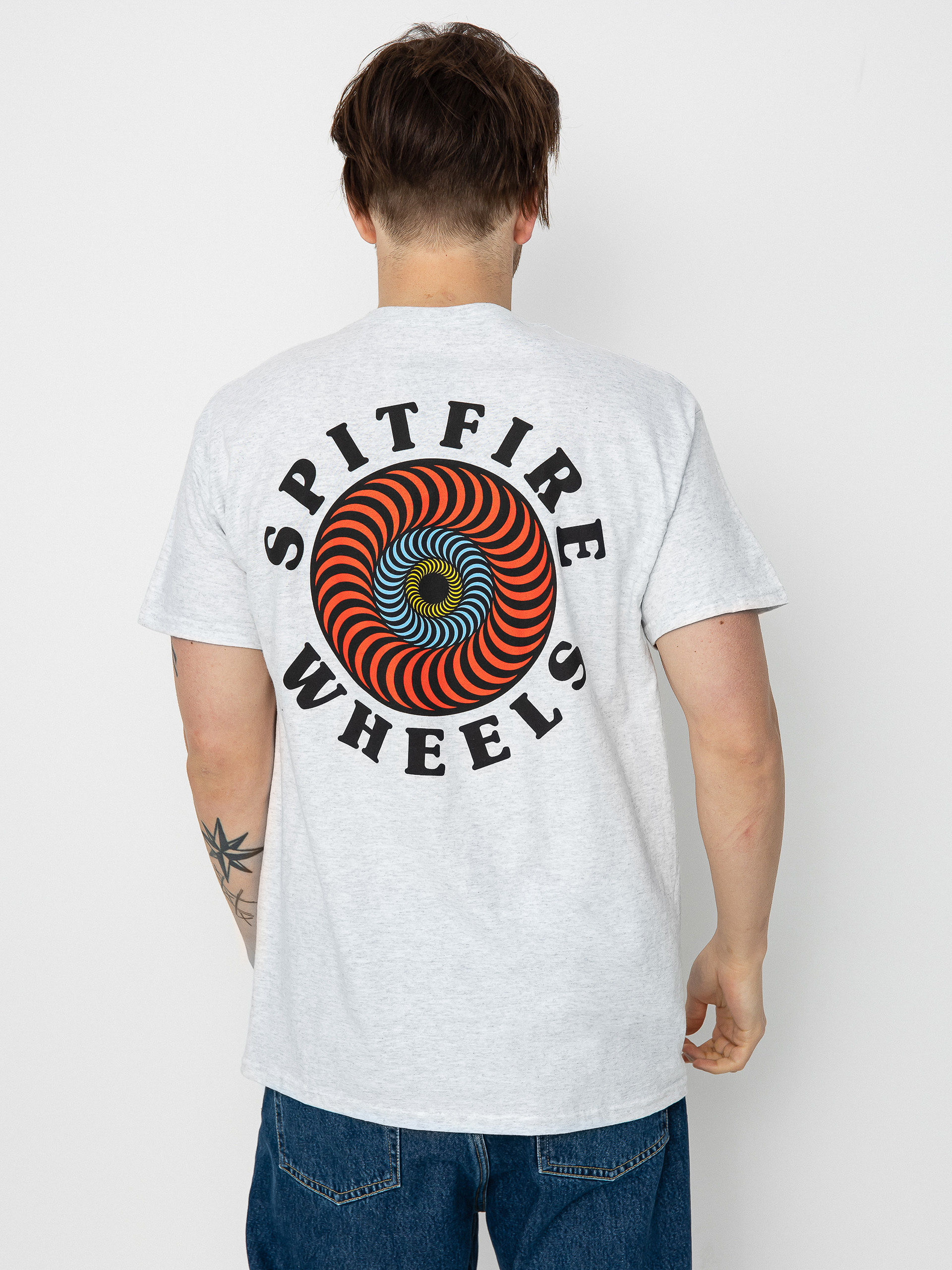 Spitfire Og Classic Fill póló (ash w/multi color prints)
