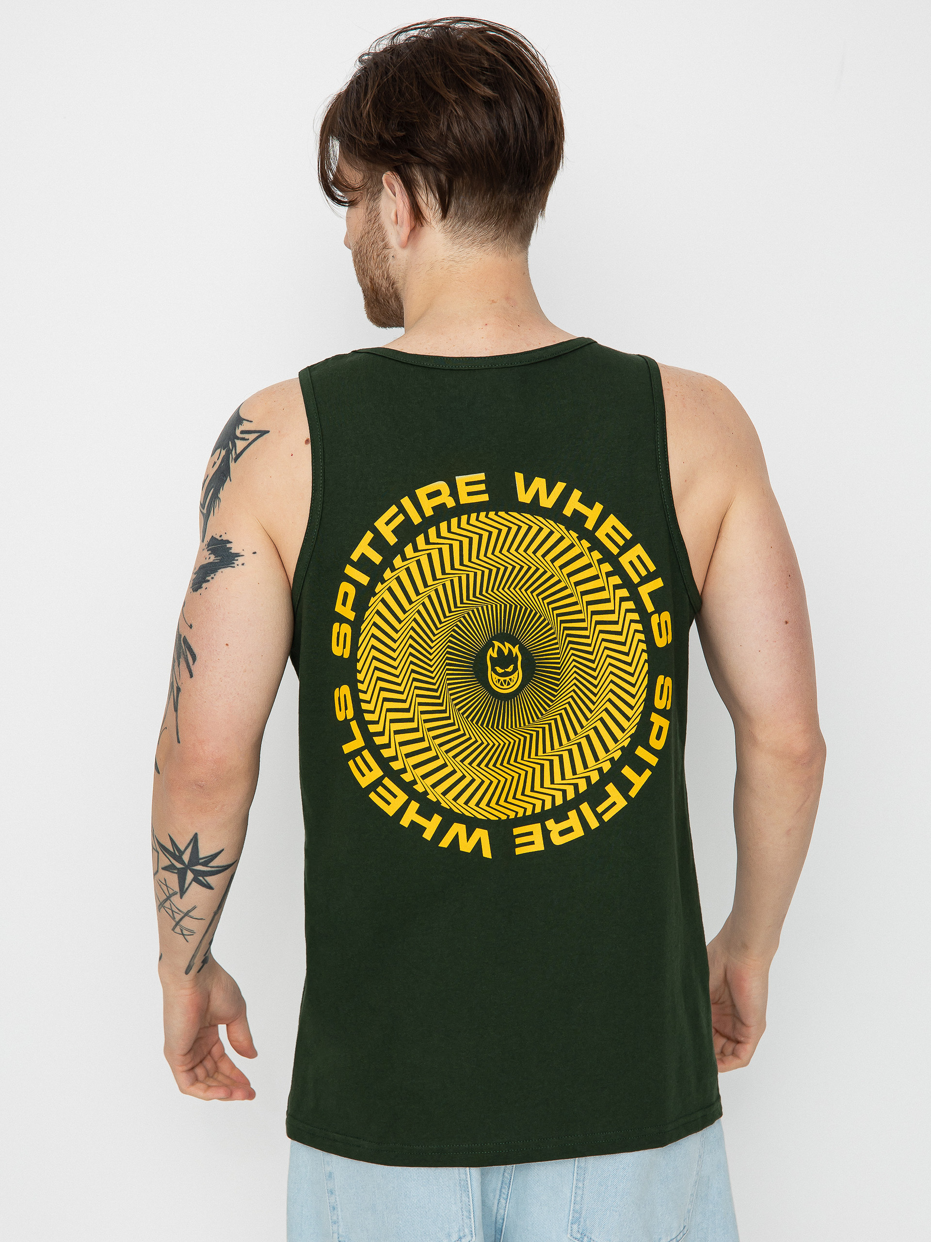 Spitfire Classic Vortex póló (forest green w/gold prints)