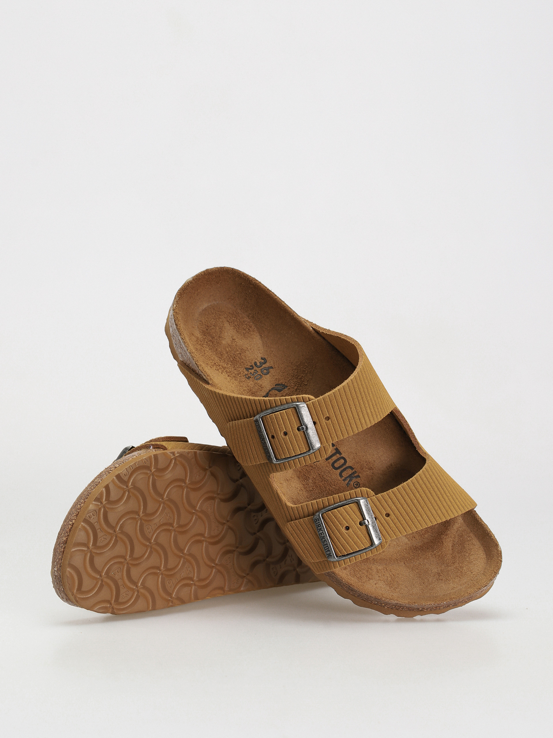Birkenstock Arizona Suede Embossed Narrow Flip-flop papucsok Wmn (corduroy cork brown)
