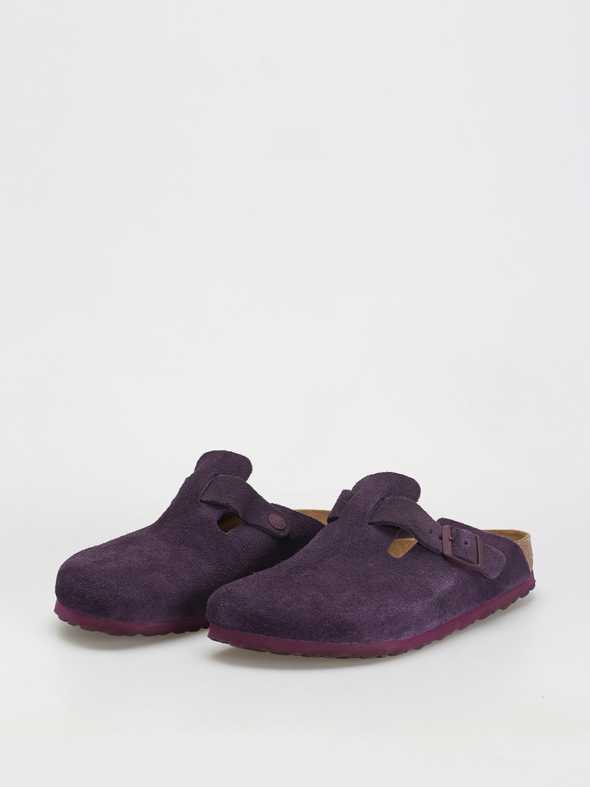 Birkenstock Boston Suede Leather Narrow Flip-flop papucsok Wmn (wine)