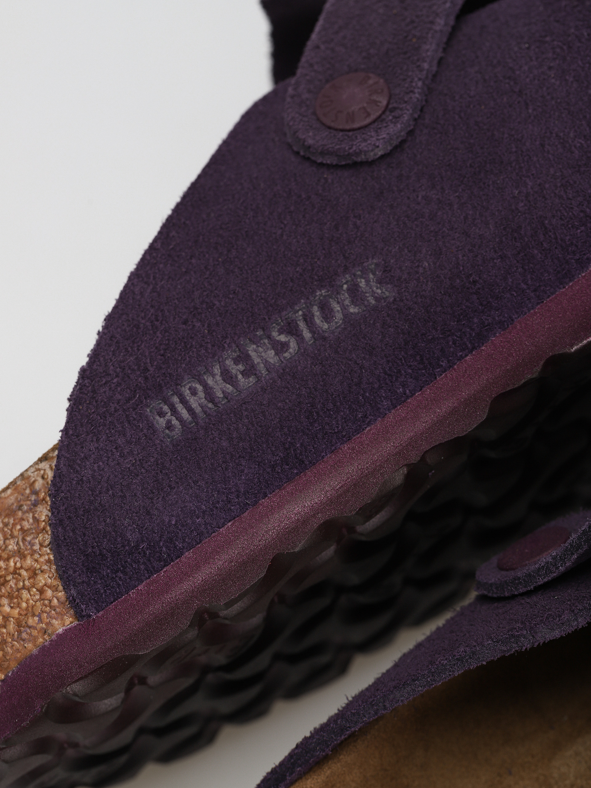 Birkenstock Boston Suede Leather Narrow Flip-flop papucsok Wmn (wine)