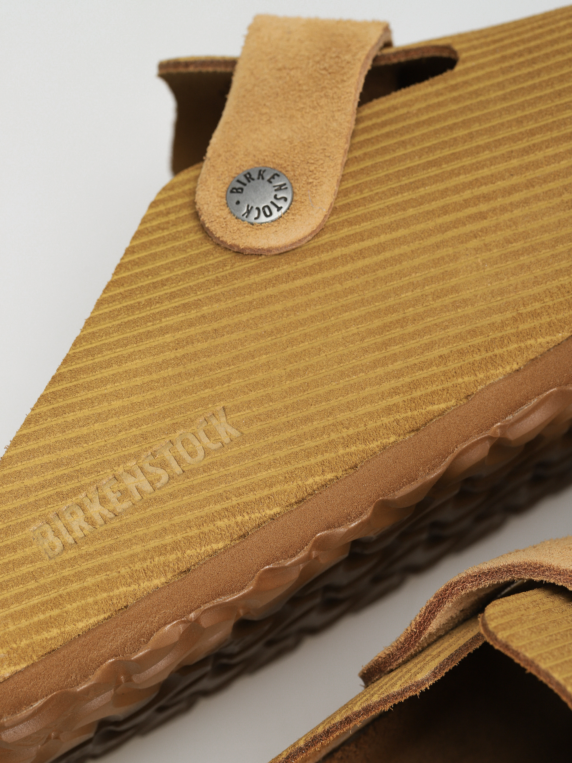 Birkenstock Boston Suede Embossed Regular Flip-flop papucsok (corduroy cork brown)