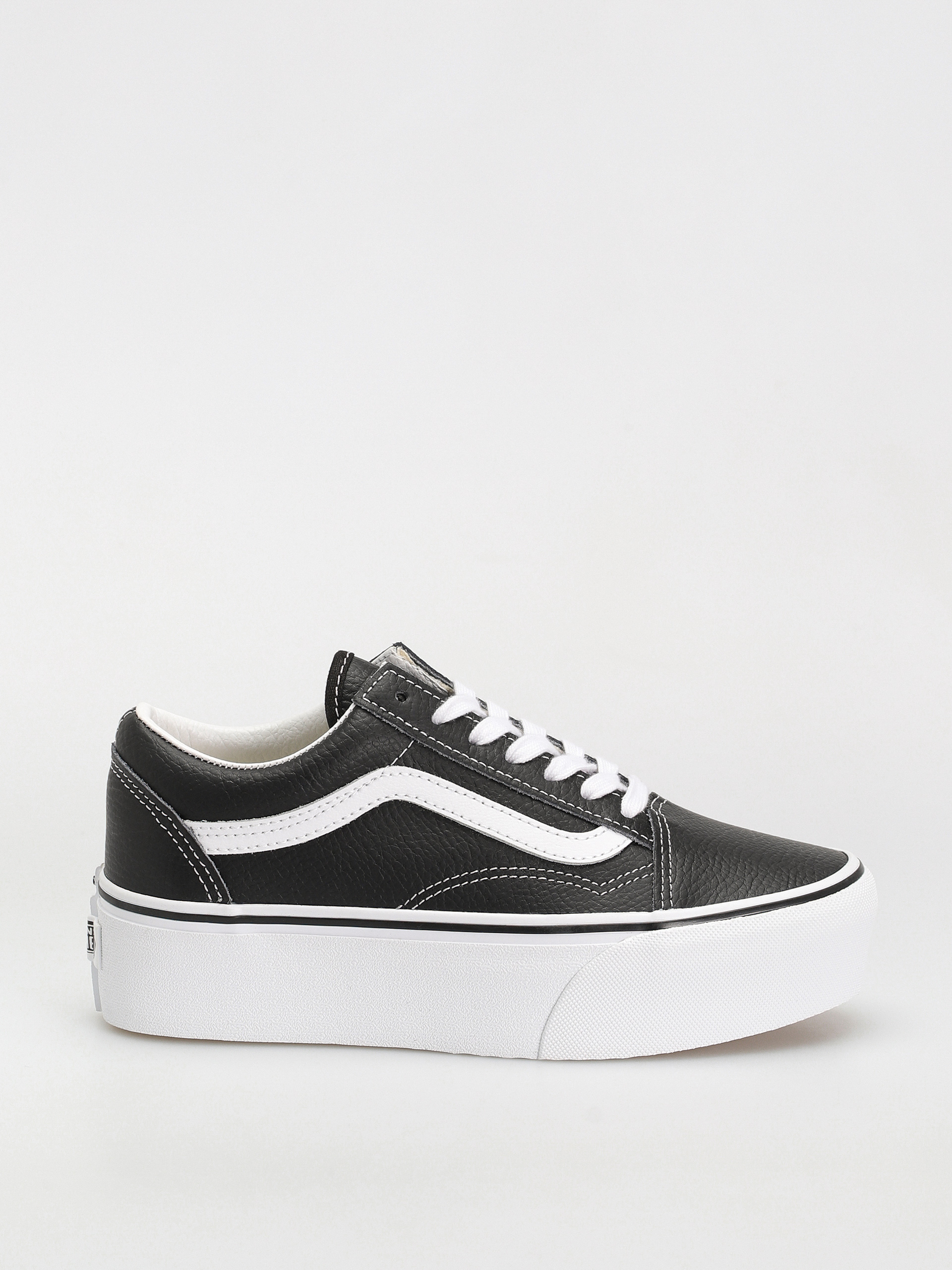 Vans Old Skool Stackform Cipők (leather black/true white)