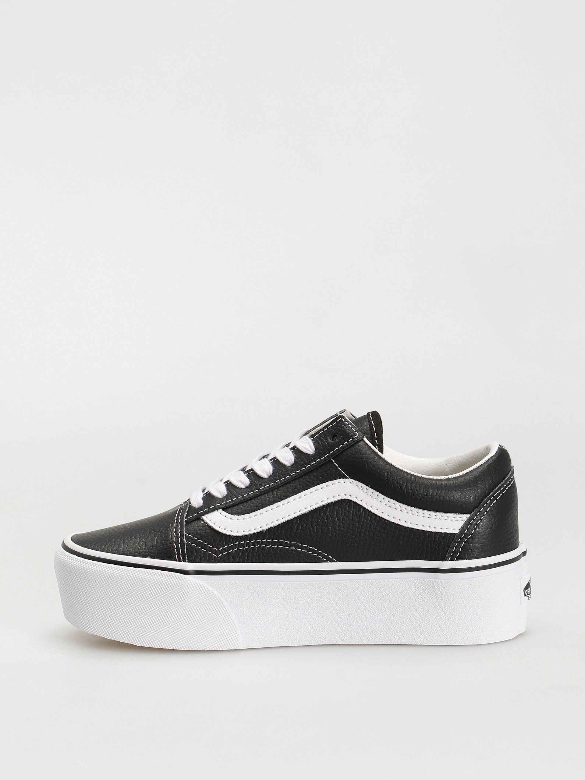 Vans Old Skool Stackform Cipők (leather black/true white)