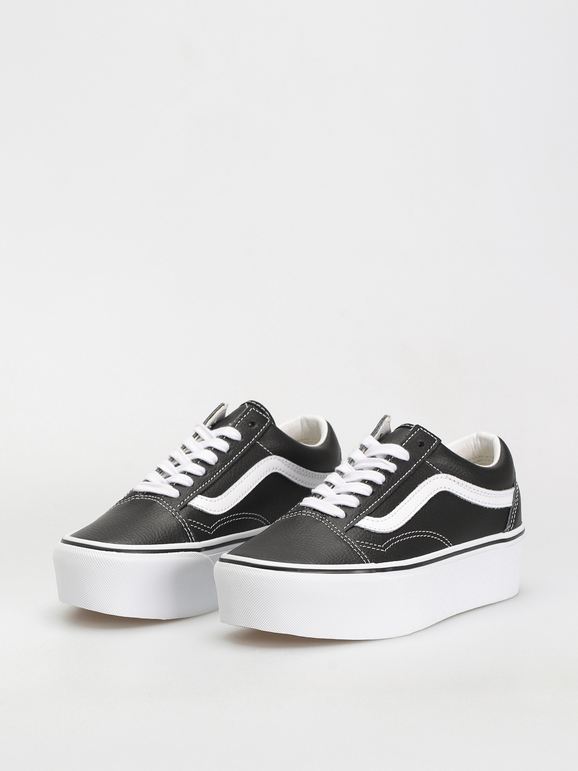 Vans Old Skool Stackform Cipők (leather black/true white)