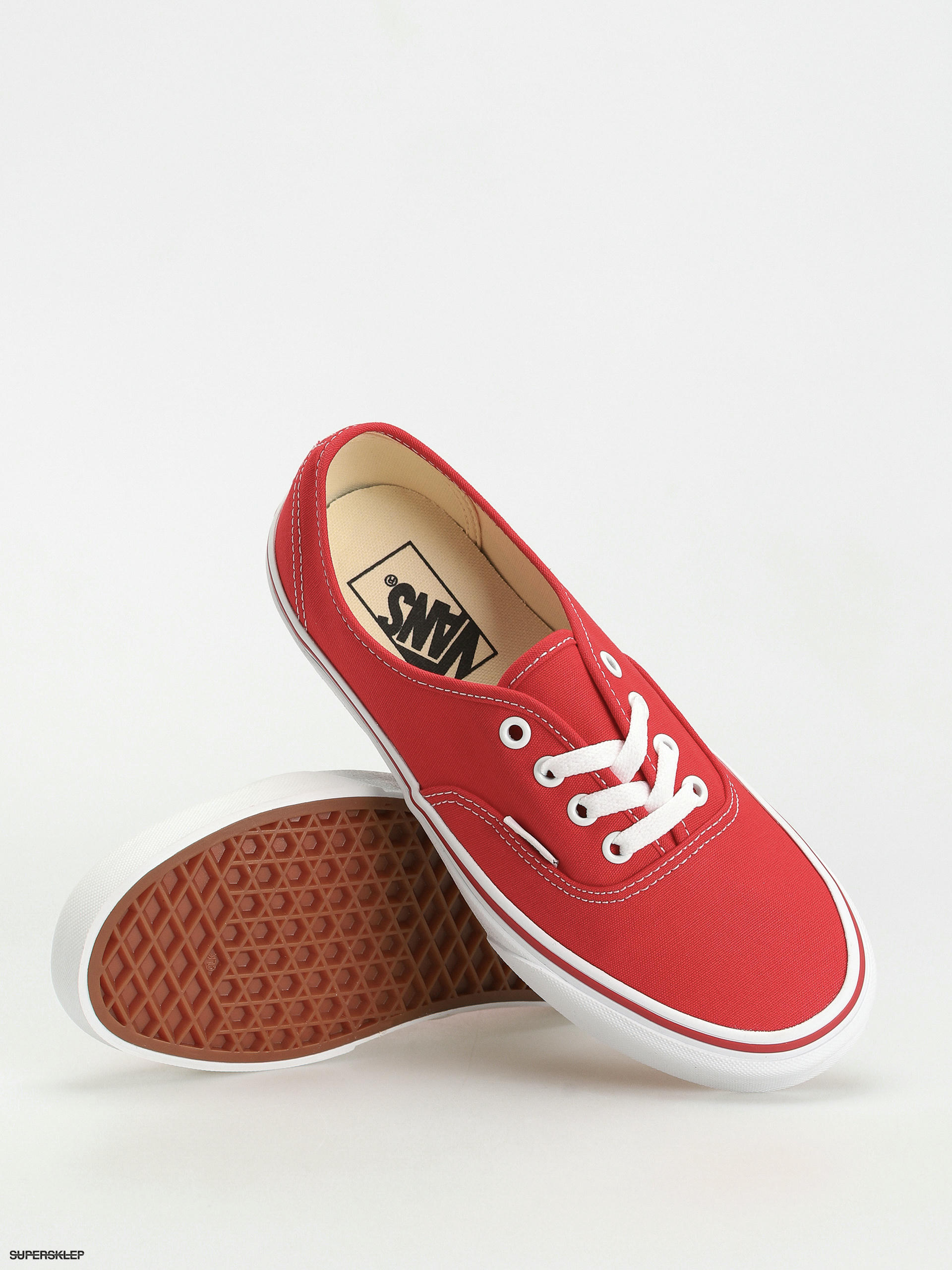 Tan and clearance red vans