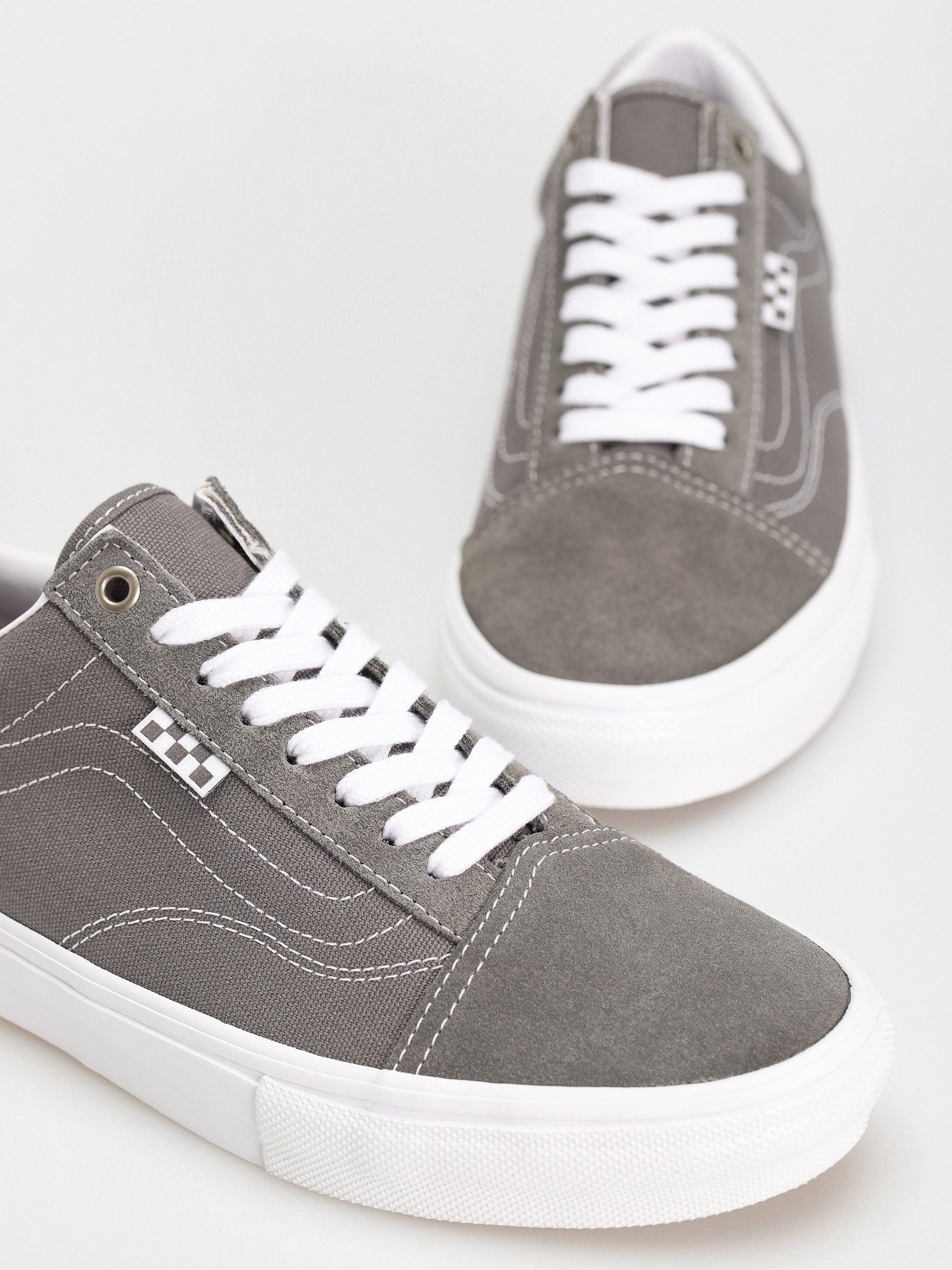 Vans Skate Old Skool Cipők (pewter/true white)
