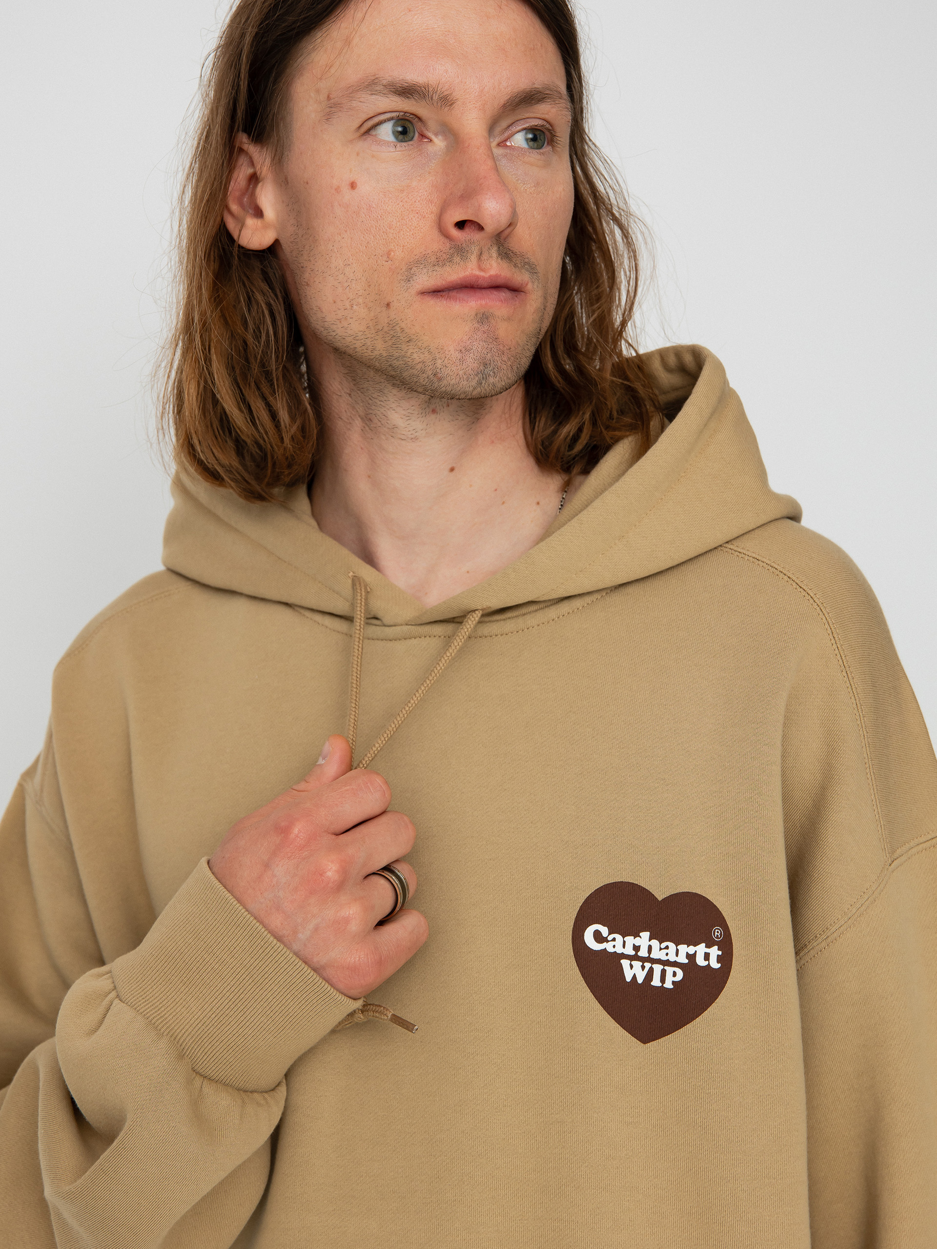 Carhartt WIP Heart HD Kapucnis pulóver (dusty h brown)