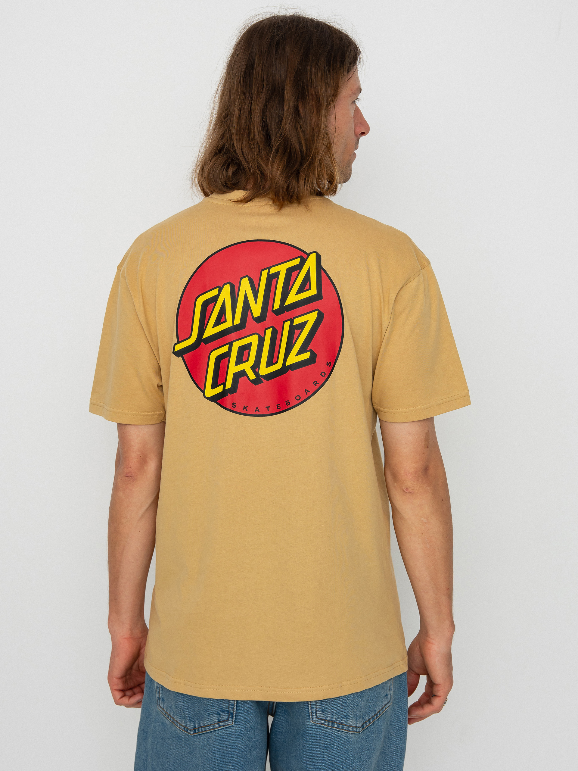 Santa Cruz Classic Dot Chest póló (parchment)