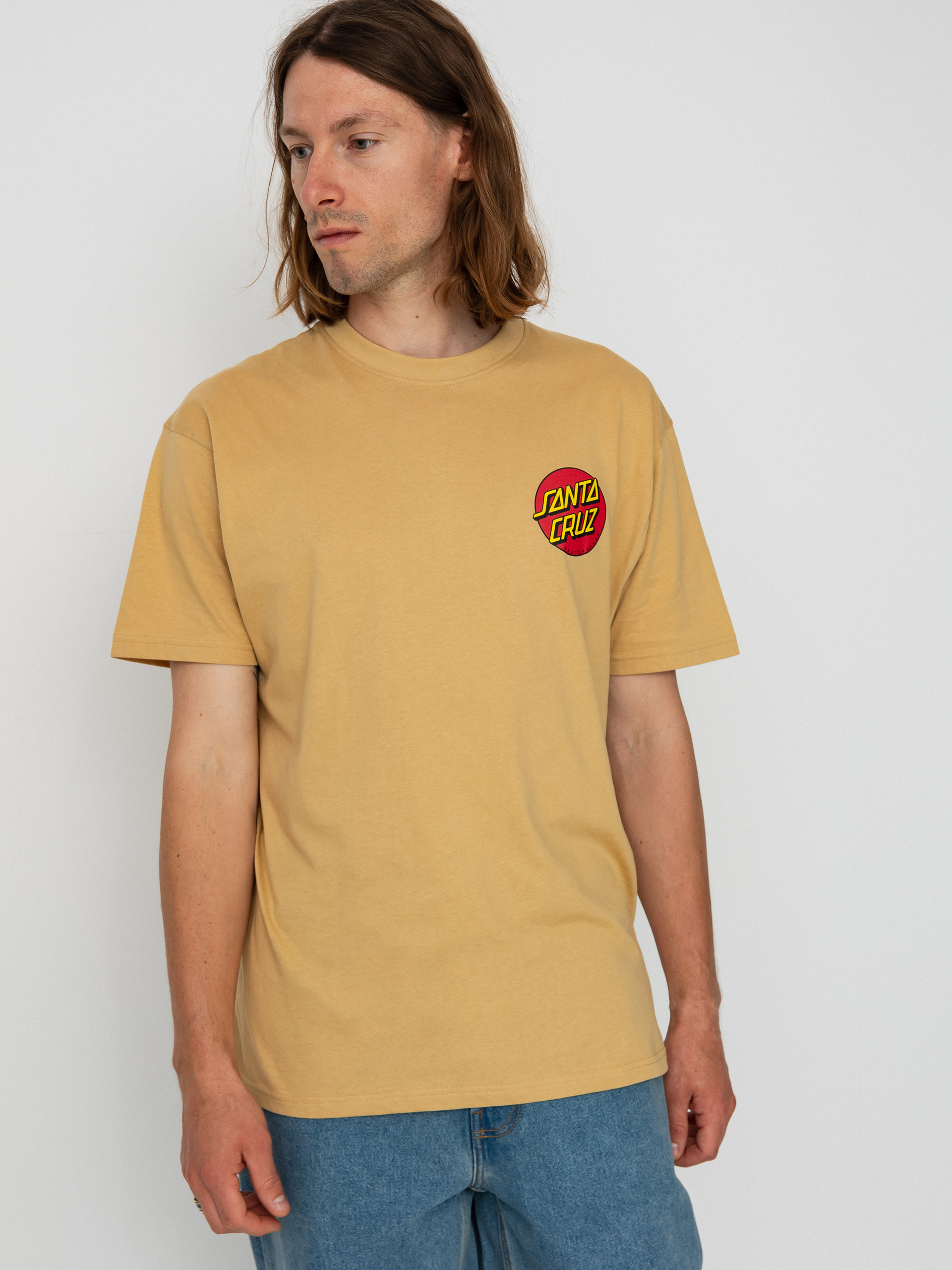 Santa Cruz Classic Dot Chest póló (parchment)