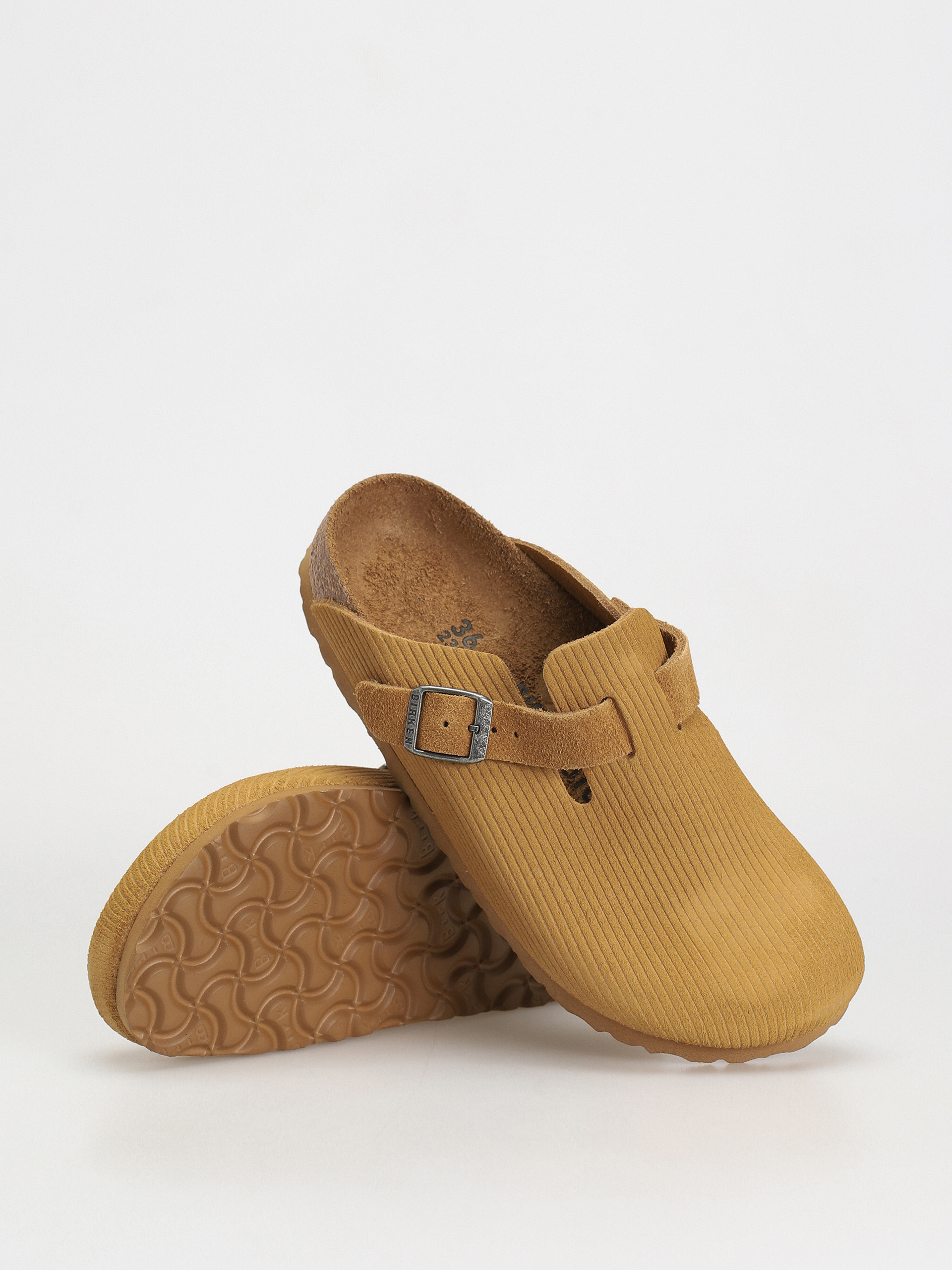 Birkenstock Boston Suede Embossed Narrow Flip-flop papucsok Wmn (corduroy cork brown)