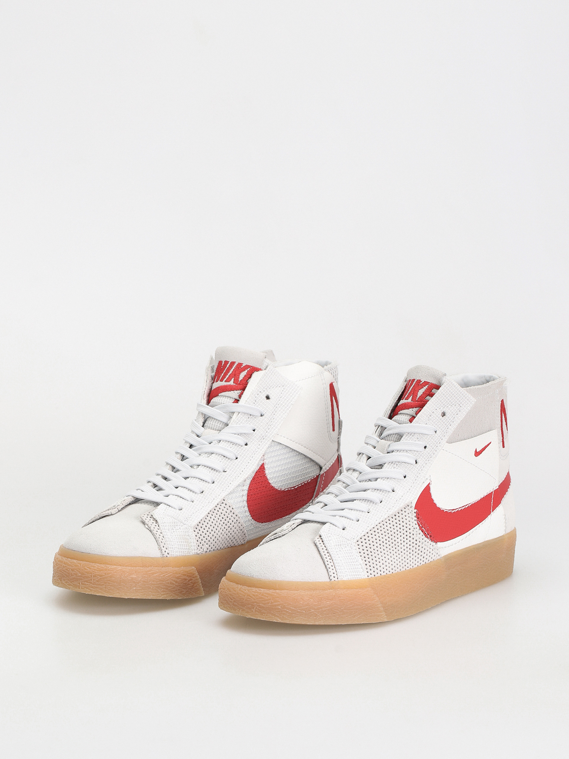 Nike SB Zoom Blazer Mid Prm Cipők (summit white/university red)