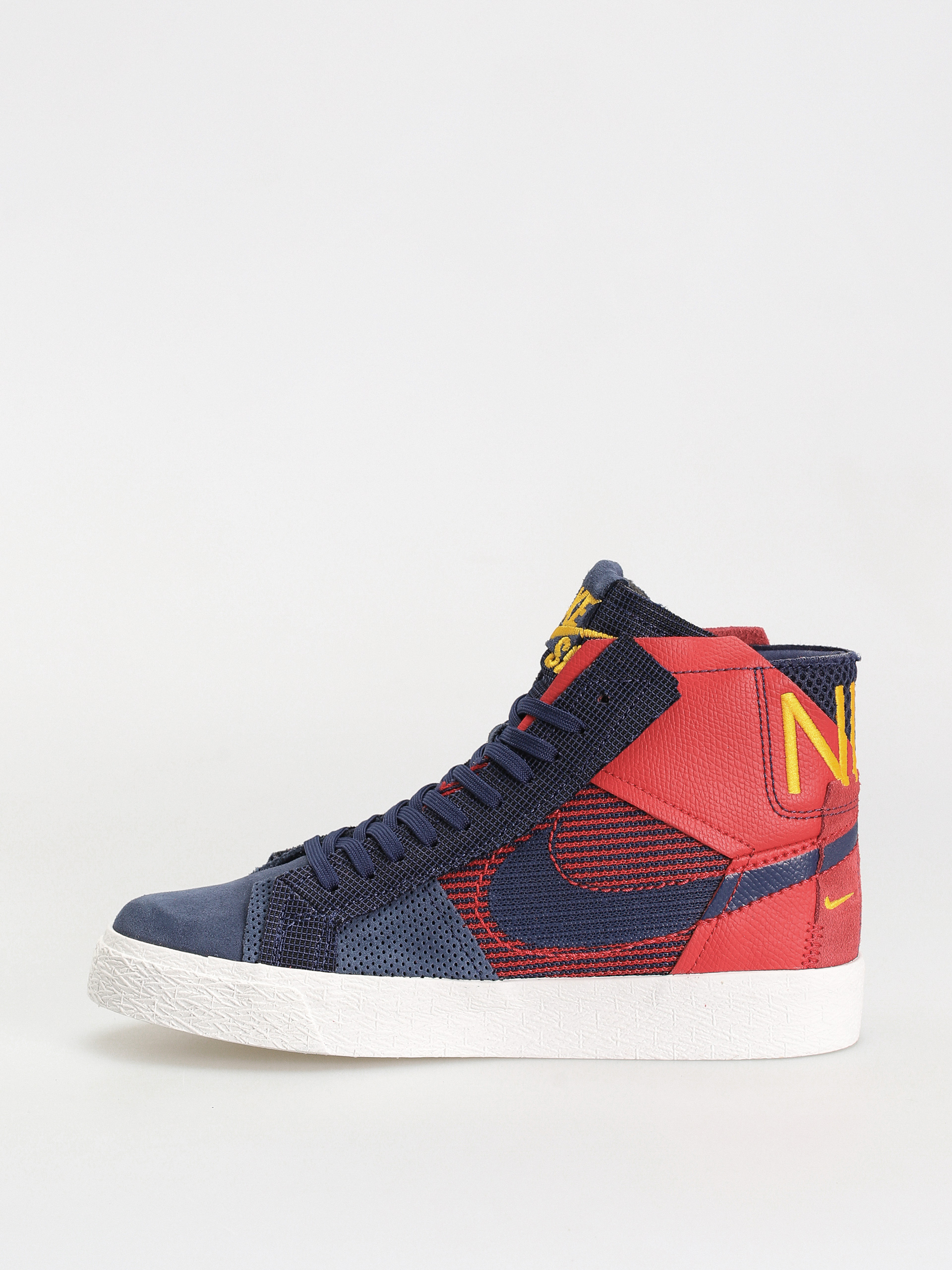 Nike SB Zoom Blazer Mid Prm Cipők (university red/midnight navy)