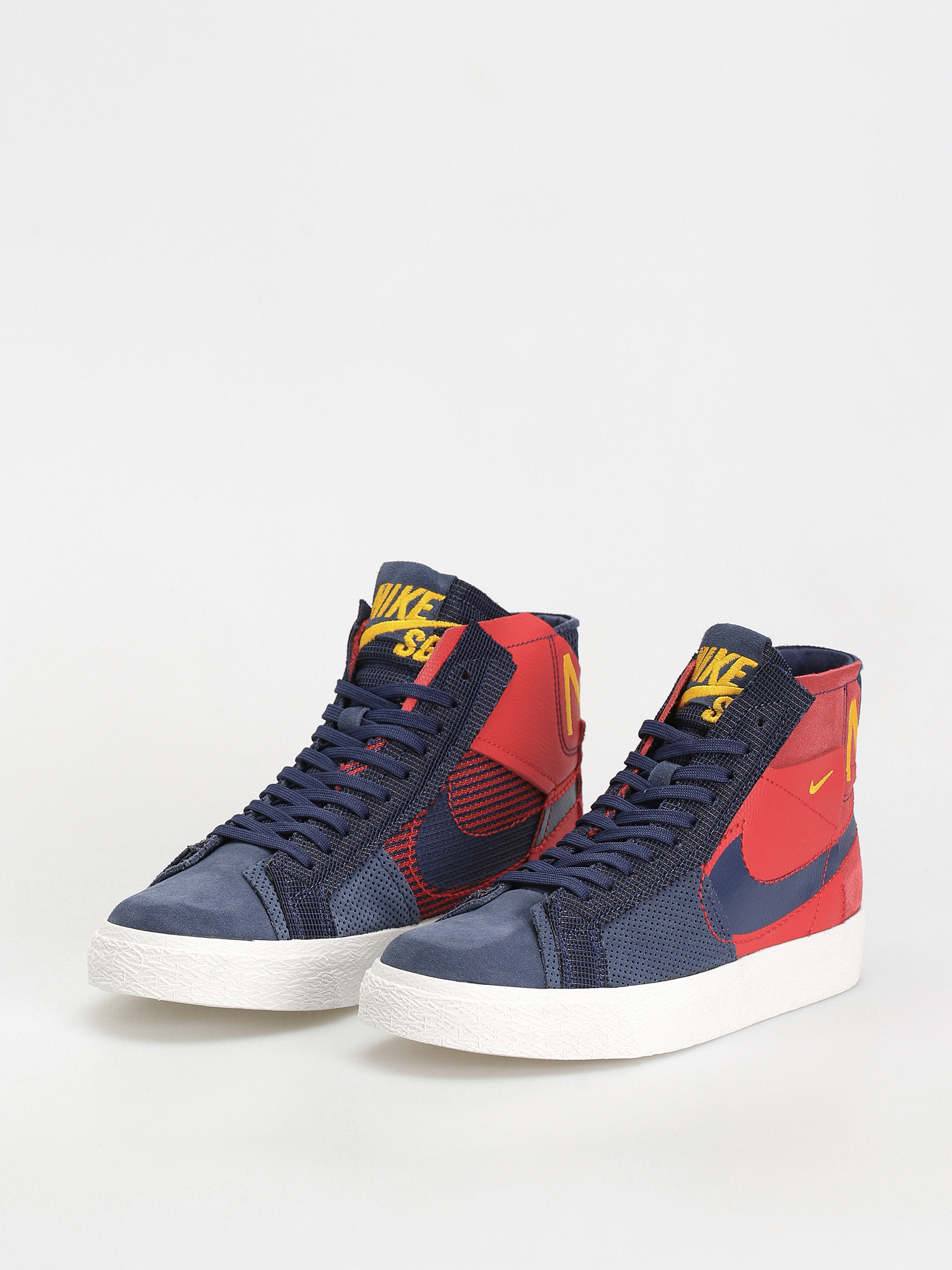 Nike SB Zoom Blazer Mid Prm Cipők (university red/midnight navy)