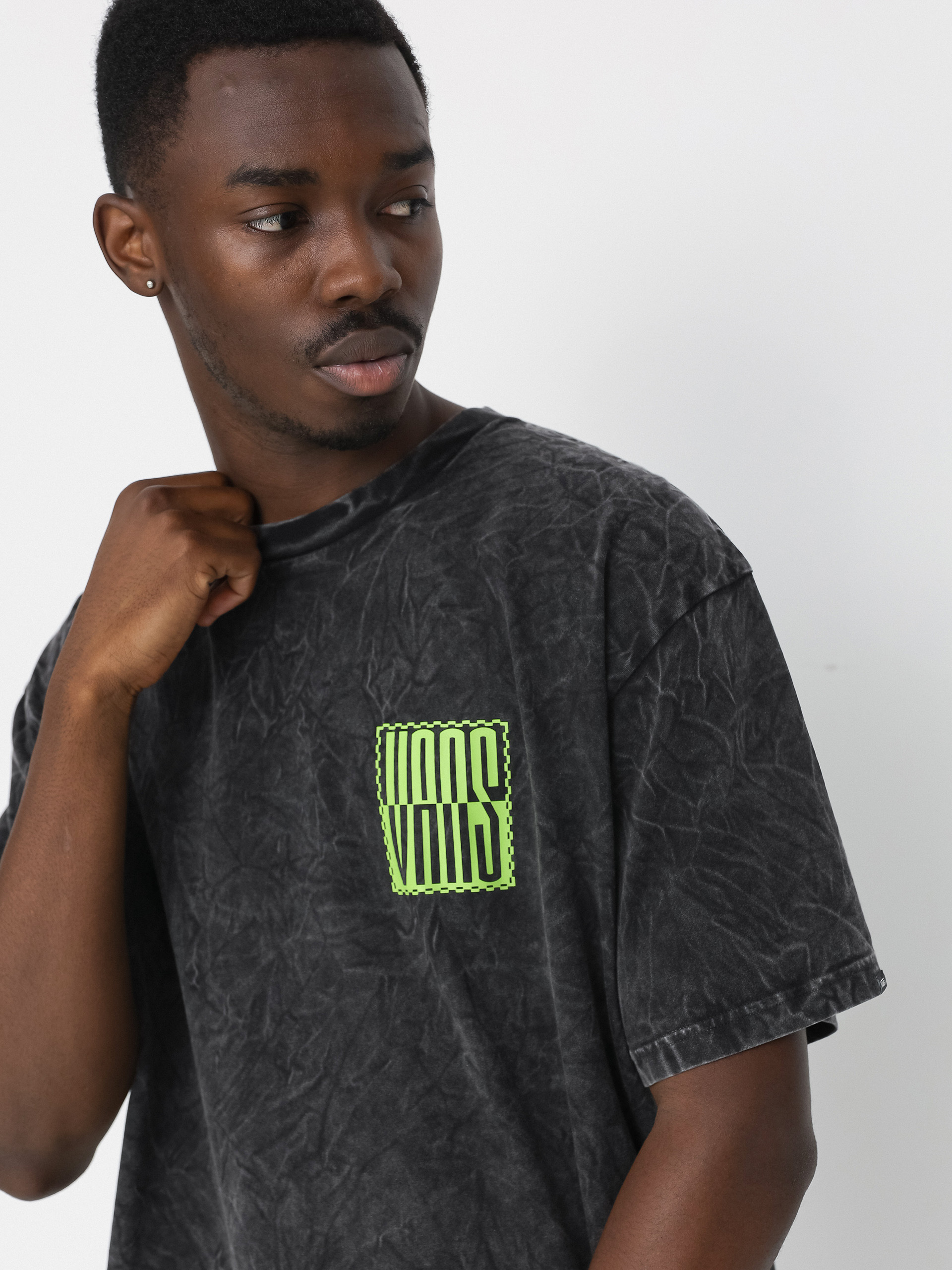 Vans Stacked Tie Dye Logo póló (black)